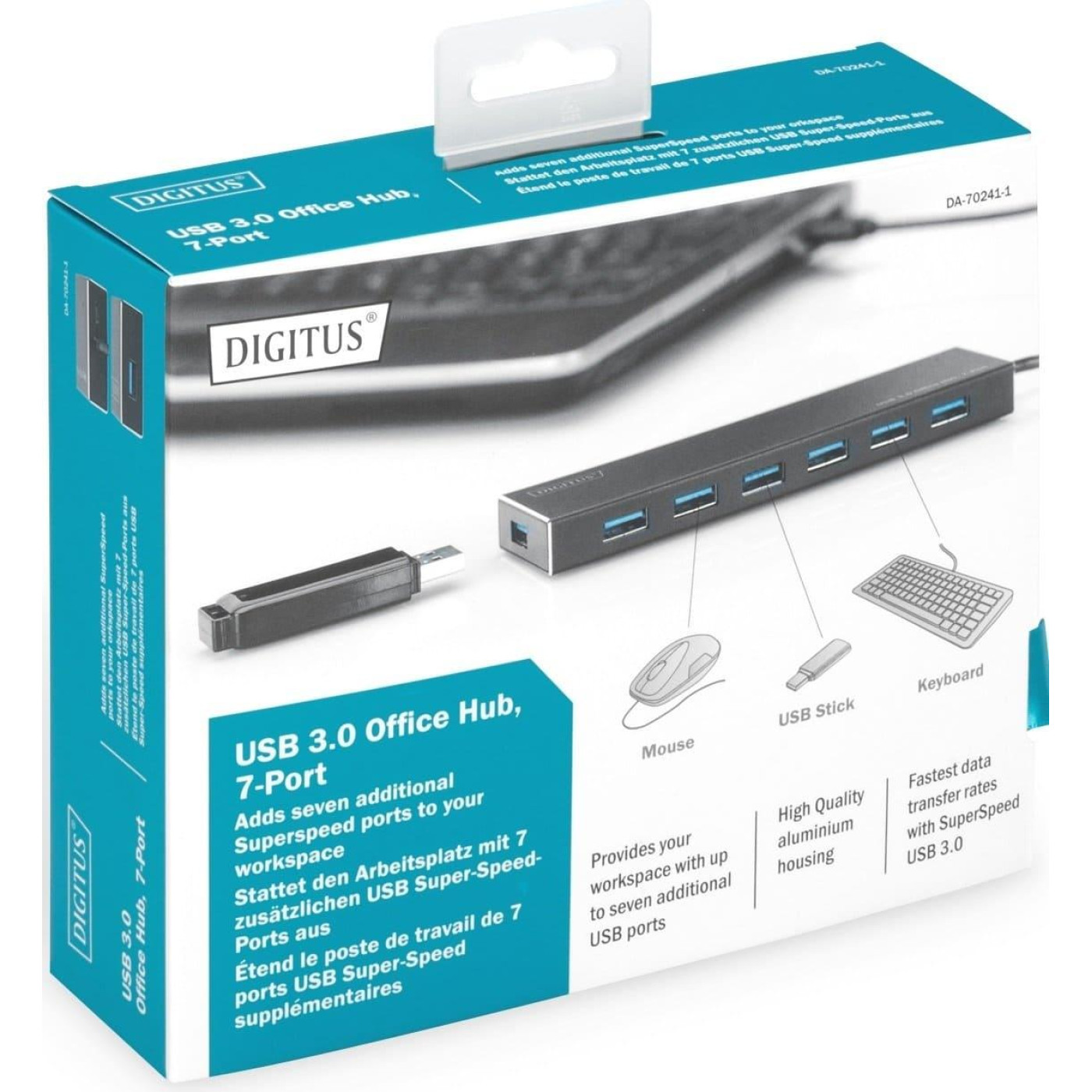 USB-Хаб Digitus USB 3.0 Hub, 7 Port (DA-70241-1)