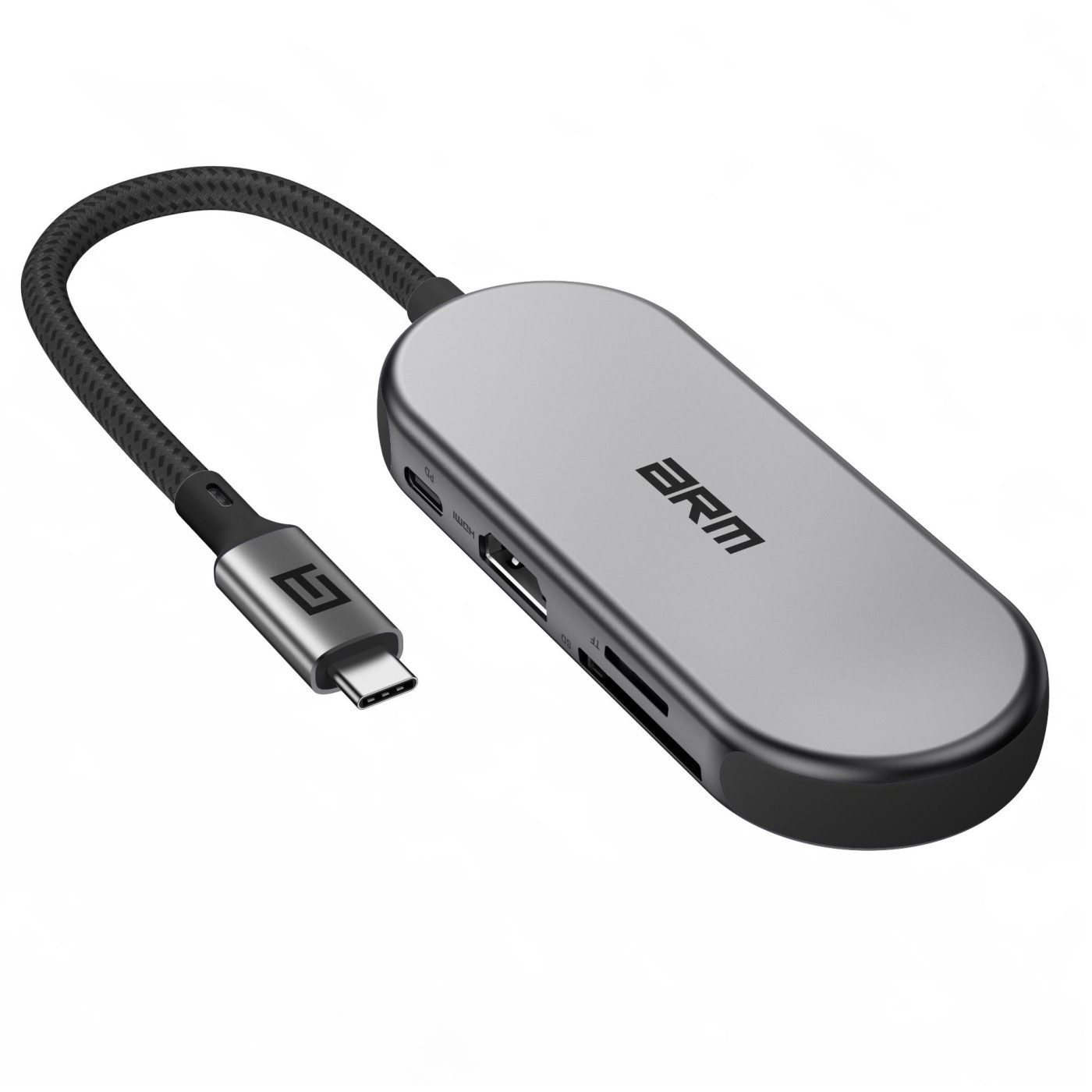Хаб USB-C ArmorStandart Type-C to HD4K+PD+3USB+TF/SDcard Grey (ARM69366)