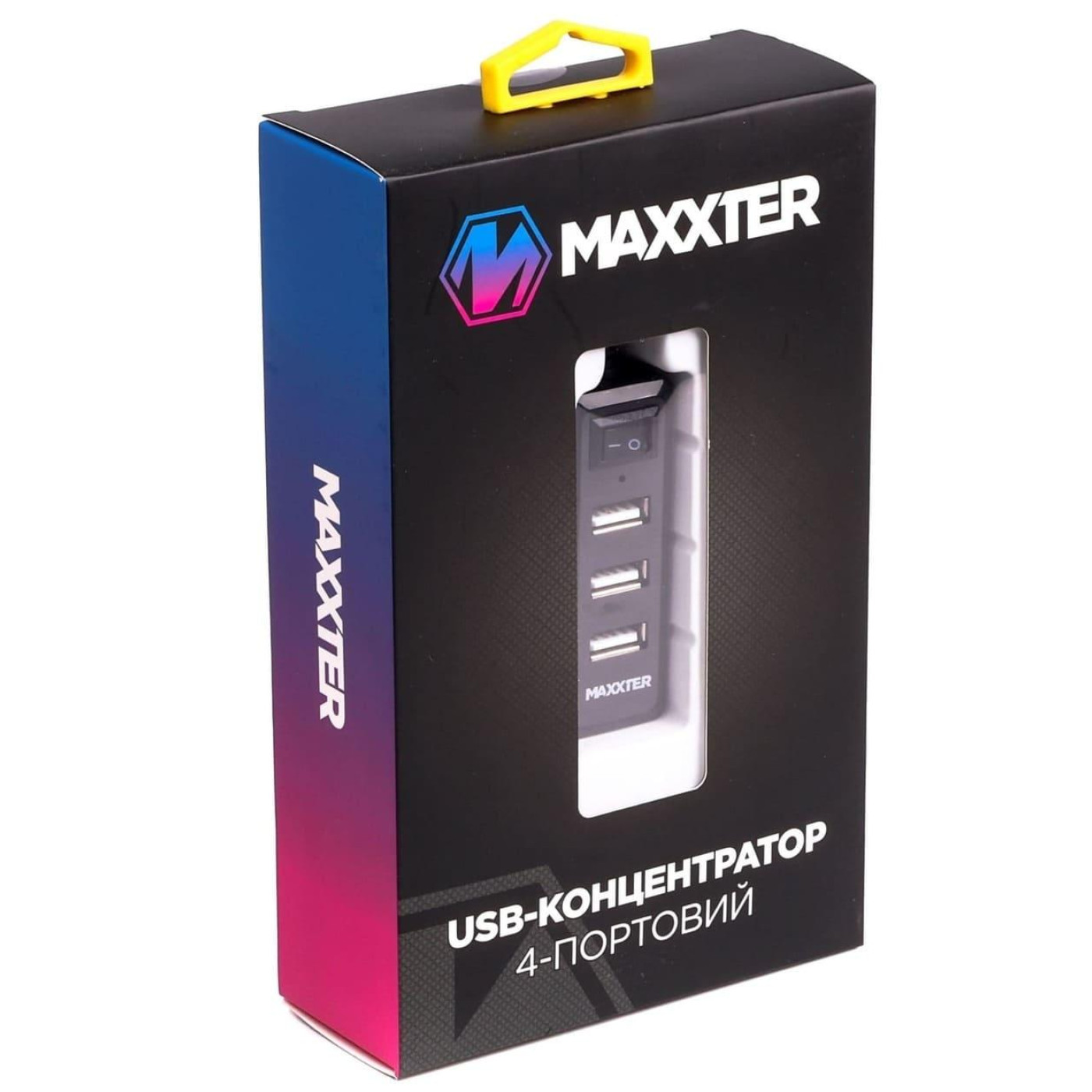USB-Хаб Maxxter USB 2.0 HU2A-4P-AC-03 (HU2A-4P-AC-03)