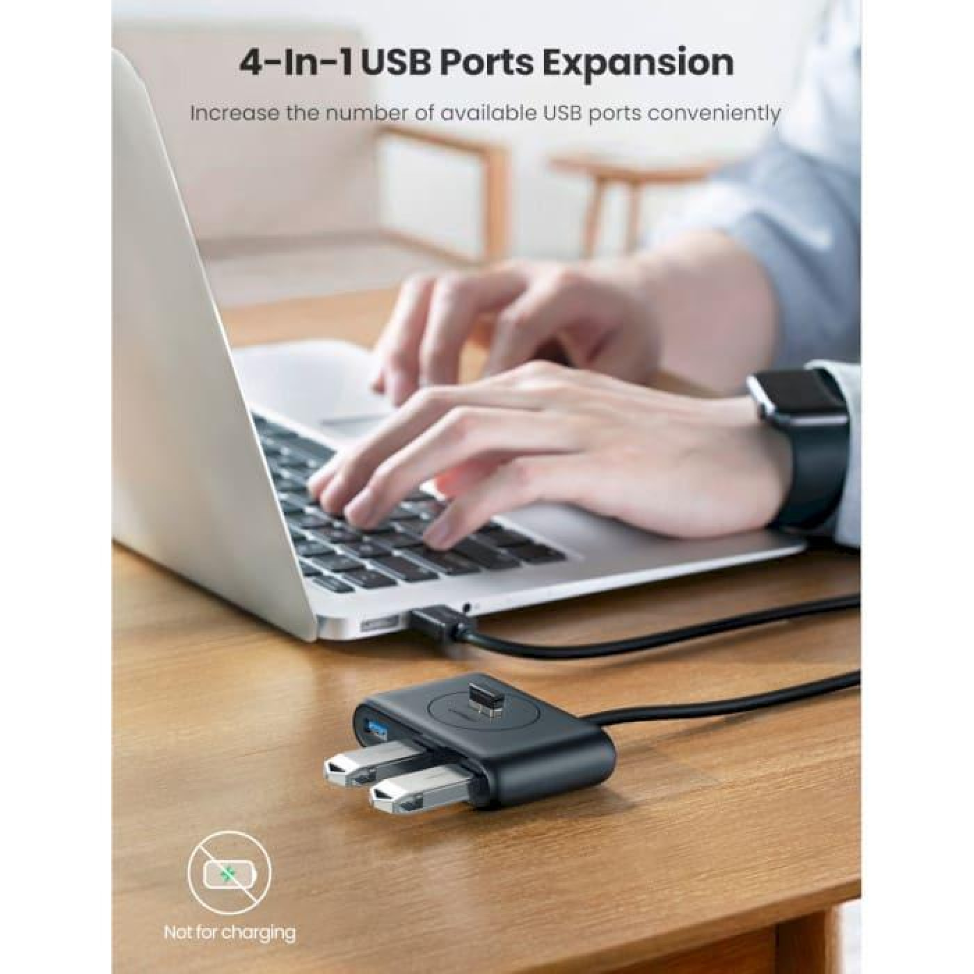 USB-Хаб Ugreen USB 3.2 Type A -> 4xUSB 3.2 0.5м (20290)
