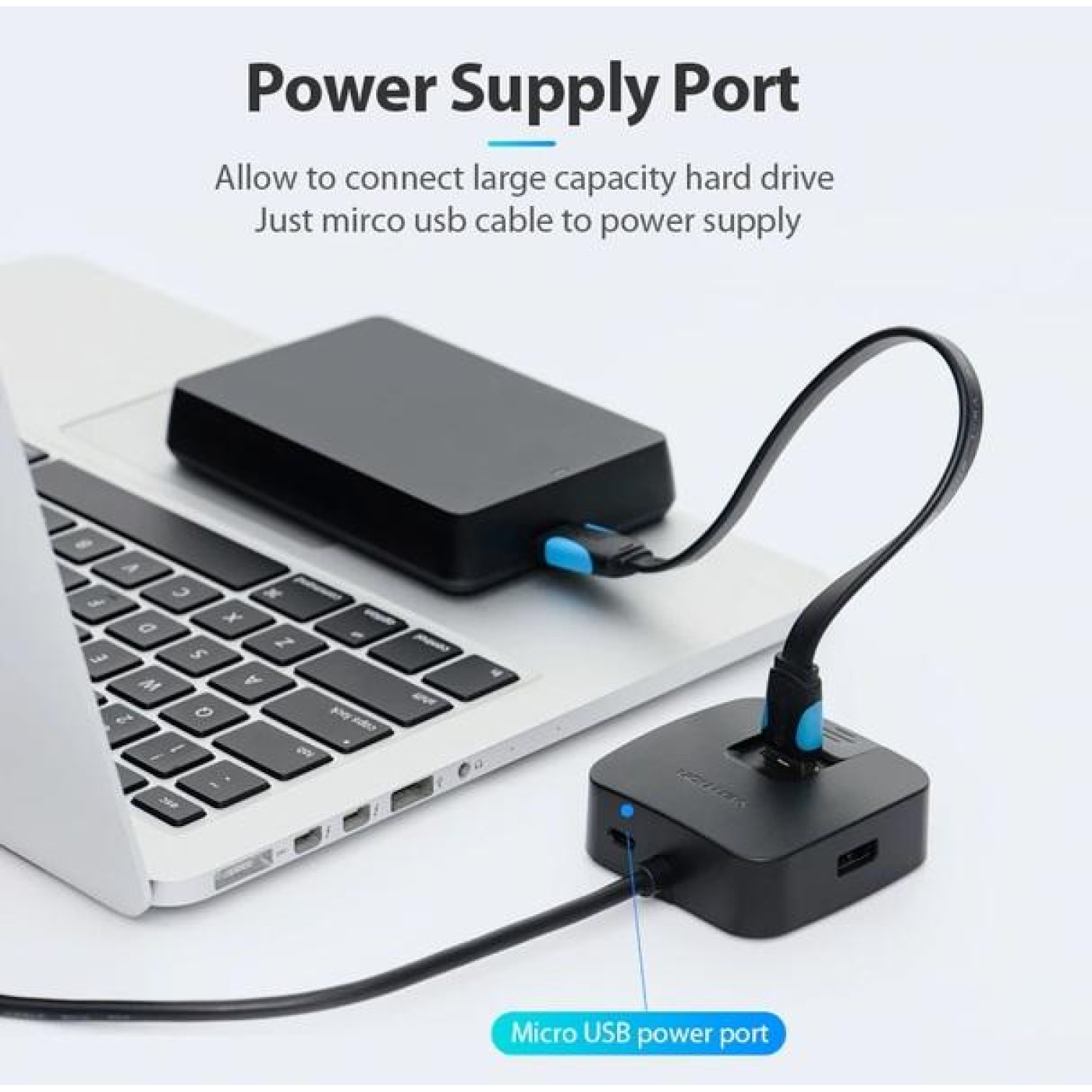 USB-Хаб Vention 4-Port USB 3.0, 0.5 m (CHBBD)