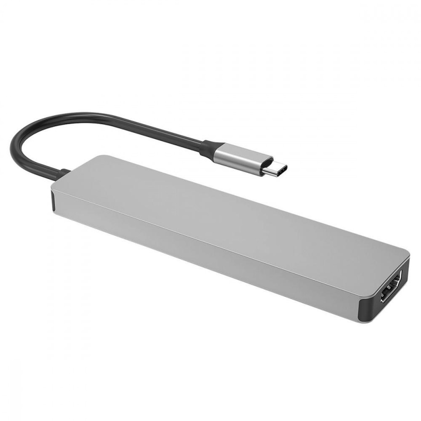 USB-Хаб Proove Type-C-Хаб Iron Link 7 in 1 (2*Type-C + 2*USB3.0 + HDMI + SD/TF) silver (HBIL00222004)