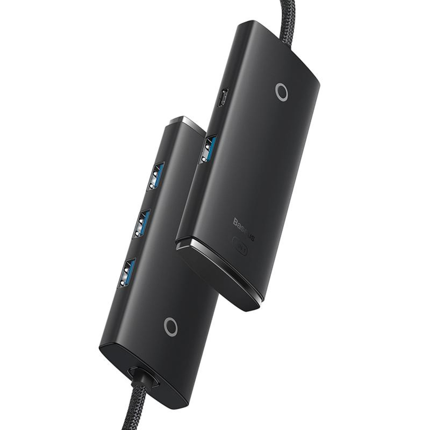 USB-Хаб Baseus Lite Series 4-Port Type-C HUB Adapter (Type-C to USB 3.0*4) 25cm Black (WKQX030301)
