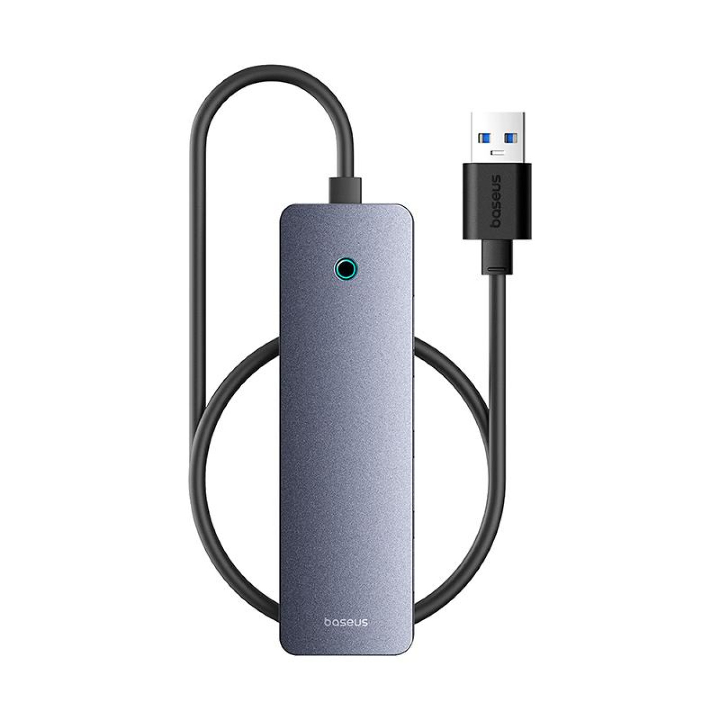 USB-Хаб Baseus UltraJoy Series 4-Port HUB Lite 50cm Space Grey （USBA to USB3.0*4+Type-C5V） (B0005280B811-01)