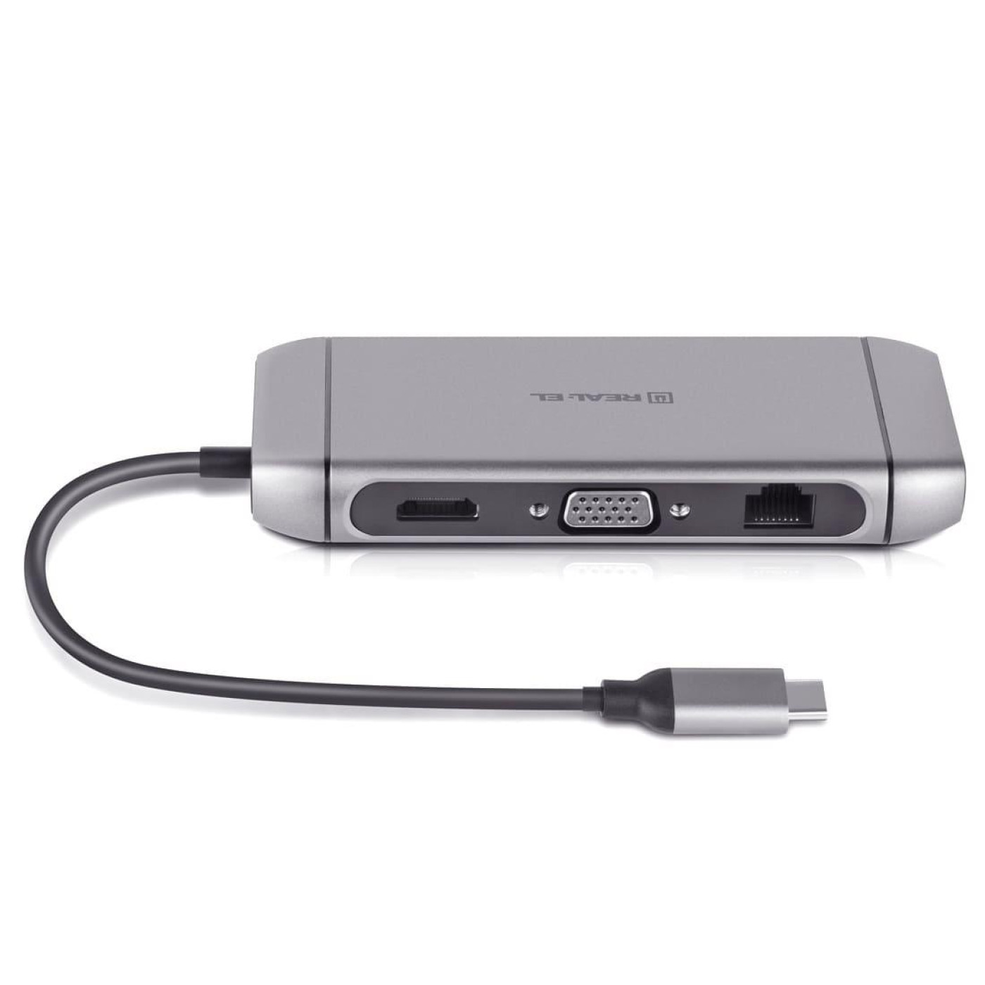 USB-Хаб Real-EL CQ-900 Space Grey UAH (EL123110003)