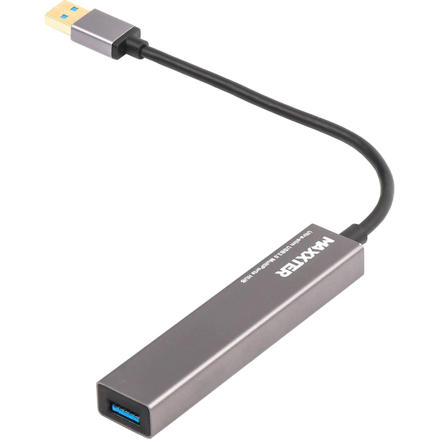 USB-Хаб Maxxter USB 3.0 4хUSB3.0 Dark Grey (HU3A-4P-02)