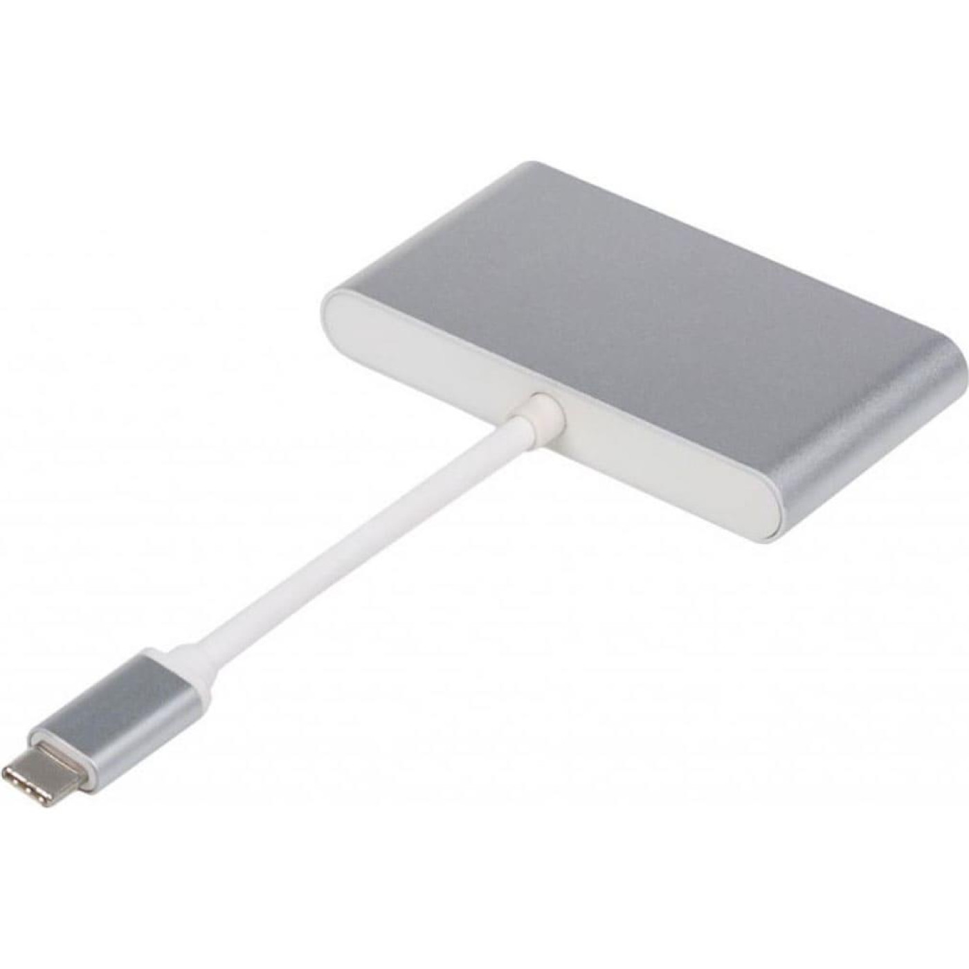 USB-Хаб ATcom USB Type-C 3хUSB3.0, USB Type-C, 0.1м, металл Silver (12808)