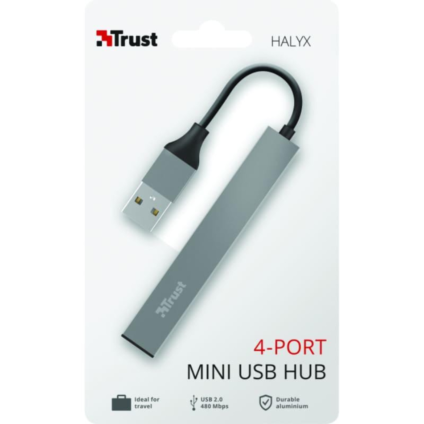 USB-Хаб Trust USB-хаб Halyx Aluminium 4-Port Mini USB Hub (23786_TRUST)