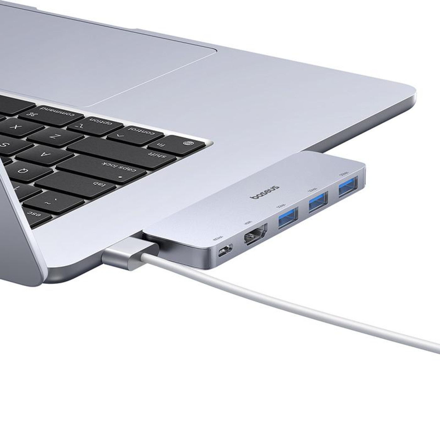 USB-Хаб Baseus UltraJoy Series 5-Port HUB Space Grey (USB-C*2 to USB-C 40Gbps*1+HDMI 4K@30Hz*1+USB3.0*3 (B00052801811-04)