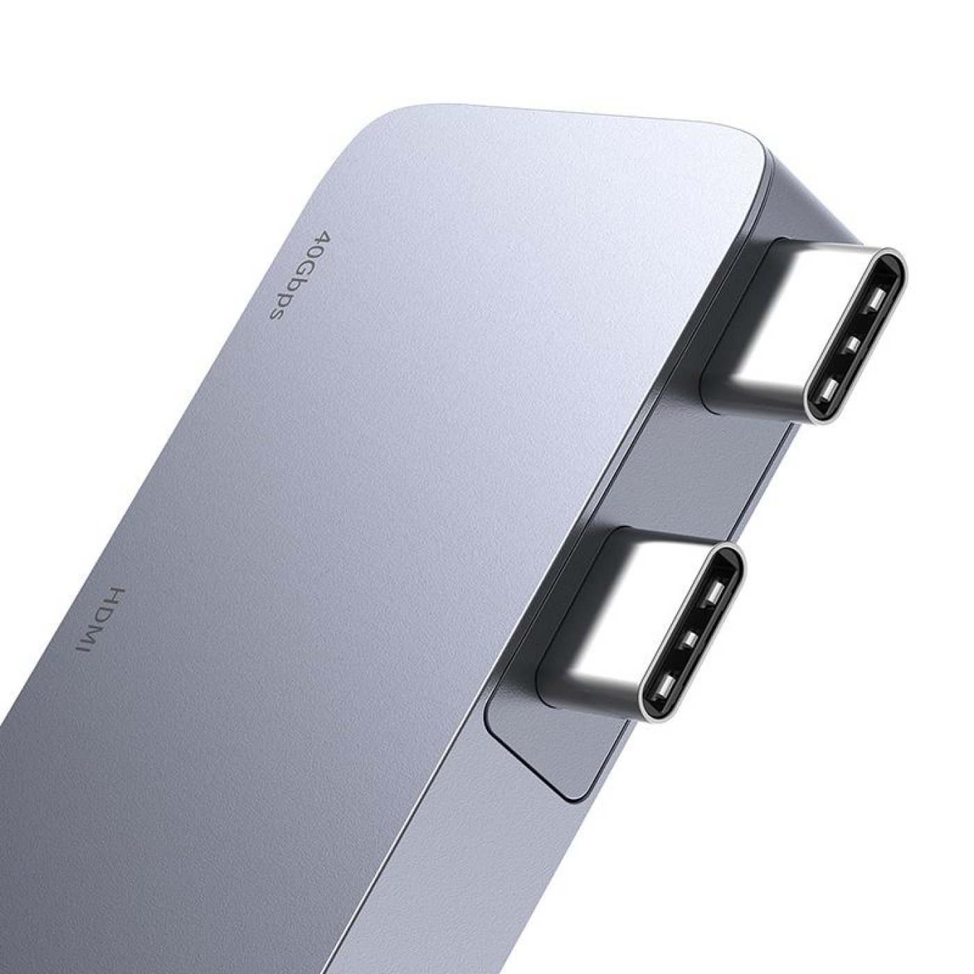 USB-Хаб Baseus UltraJoy Series 5-Port HUB Space Grey (USB-C*2 to USB-C 40Gbps*1+HDMI 4K@30Hz*1+USB3.0*3 (B00052801811-04)