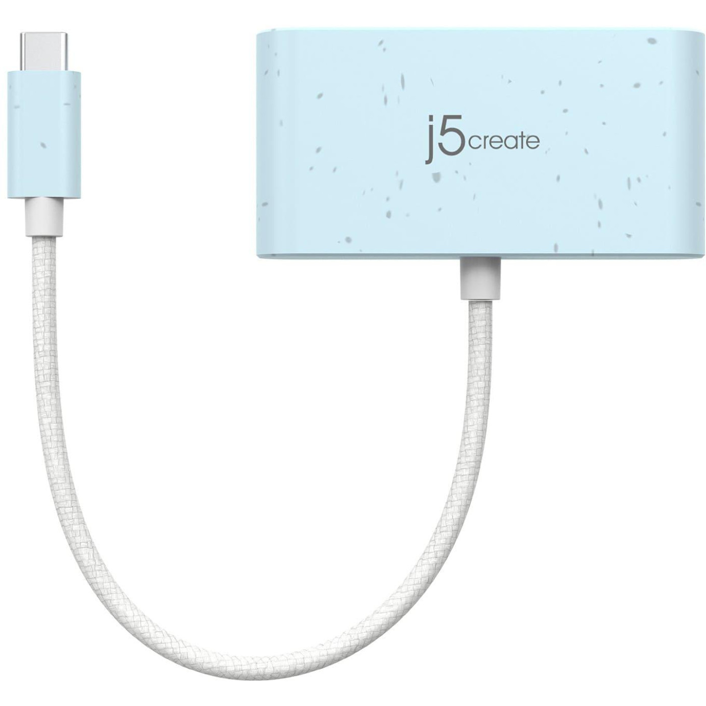Багатопортовий мультиадаптер J5create JCA379EC-N, USB Type-C 3-в-1 блакитний
