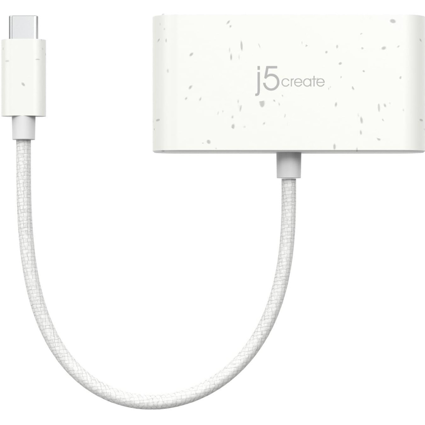 Багатопортовий мультиадаптер J5create JCA379EW-N, USB Type-C 3-в-1 білий