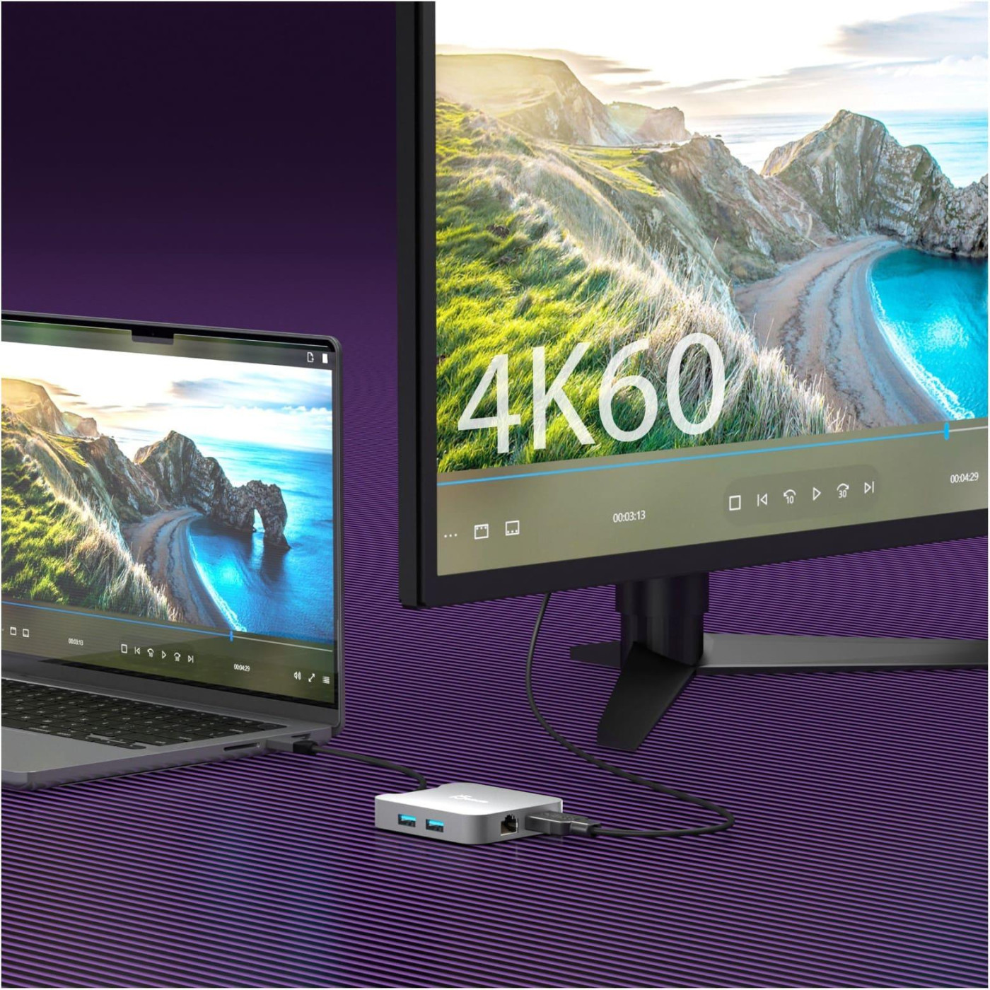 Багатопортовий мультиадаптер J5create JCD3191-N, USB Type-C 5-в-1 білий