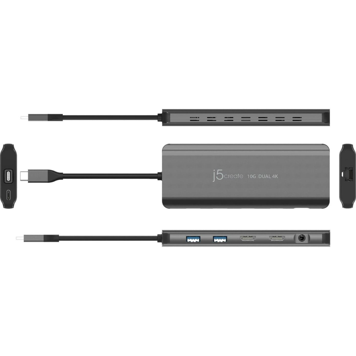 USB-Хаб j5create JCD398-N, USB Type-C 5-в-1 (JCD398-N)