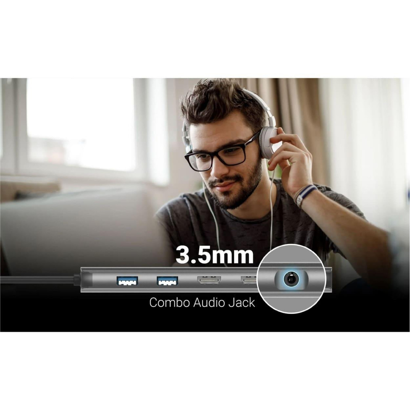USB-Хаб j5create JCD398-N, USB Type-C 5-в-1 (JCD398-N)
