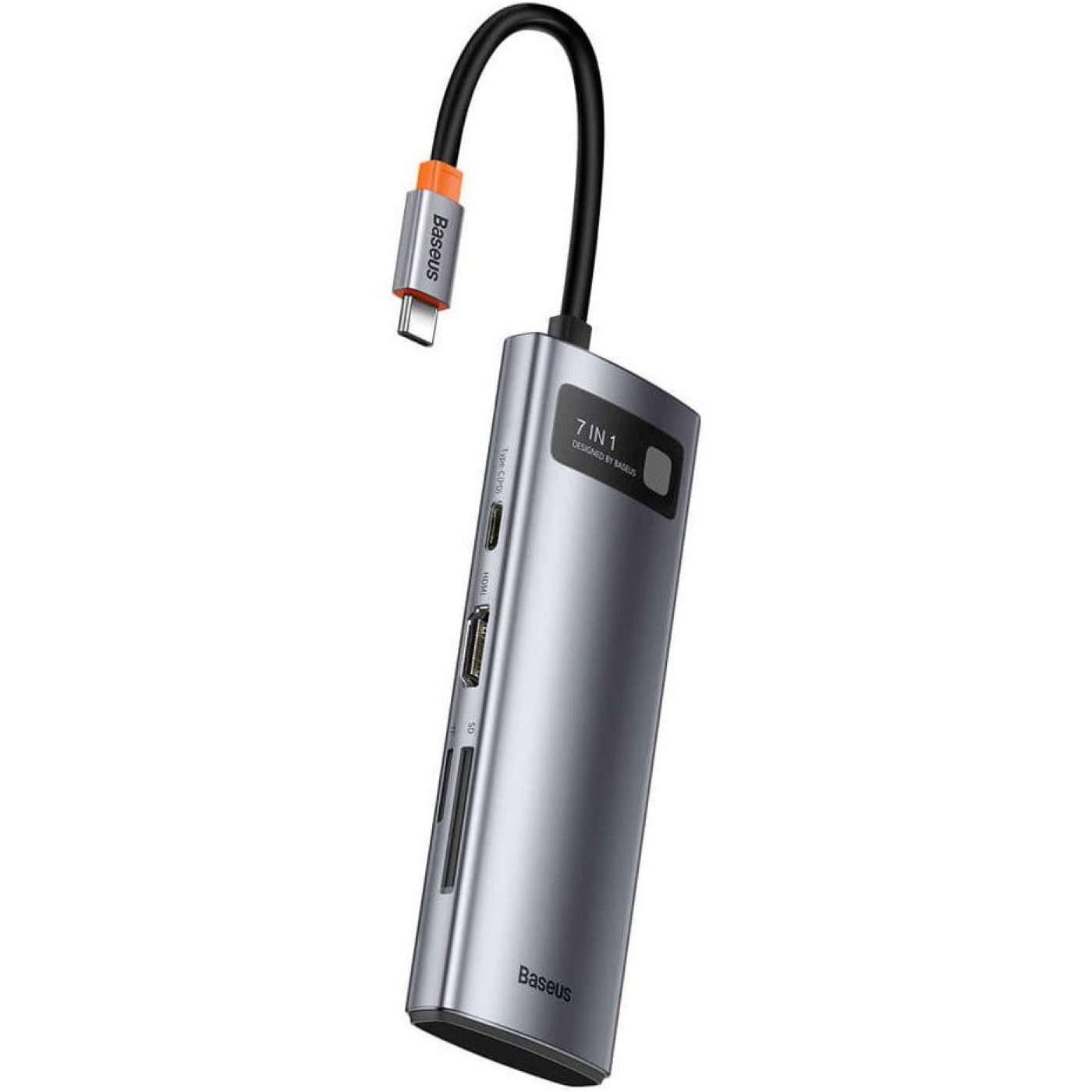 USB-Хаб Baseus USB-Hub Metal Gleam Series 7-in-1 Multifunctional Type-C HUB Docking Station Gray（Type-C to H (WKWG020113)