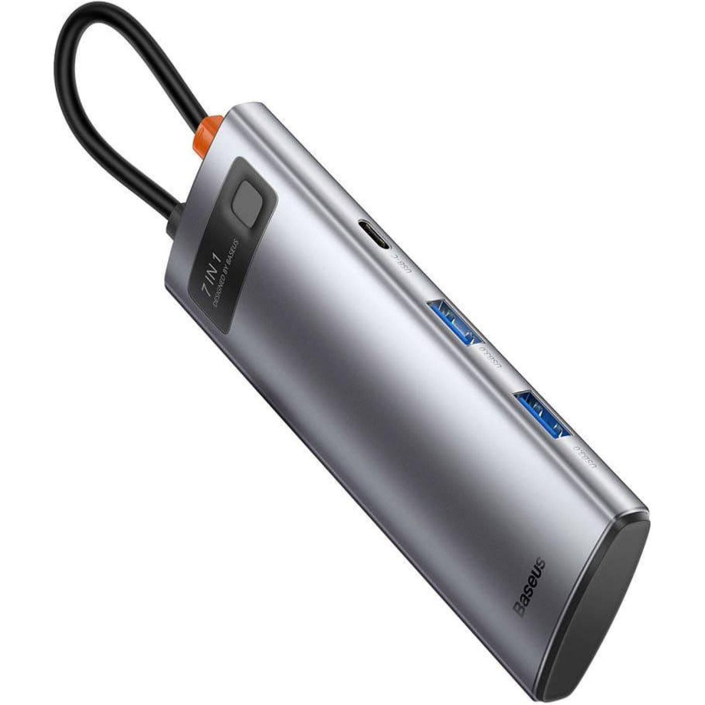 USB-Хаб Baseus USB-Hub Metal Gleam Series 7-in-1 Multifunctional Type-C HUB Docking Station Gray（Type-C to H (WKWG020113)