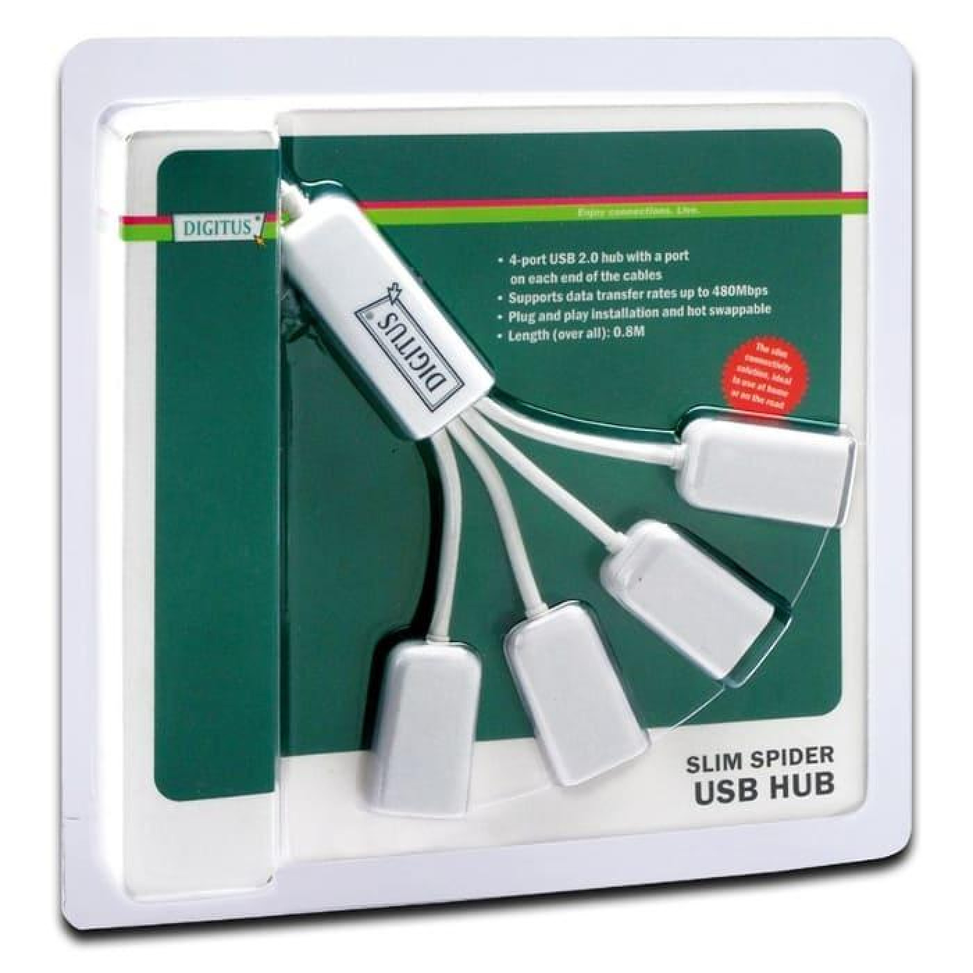 USB-Хаб Digitus USB-A > 4хUSB-АF, 100см (DA-70216)