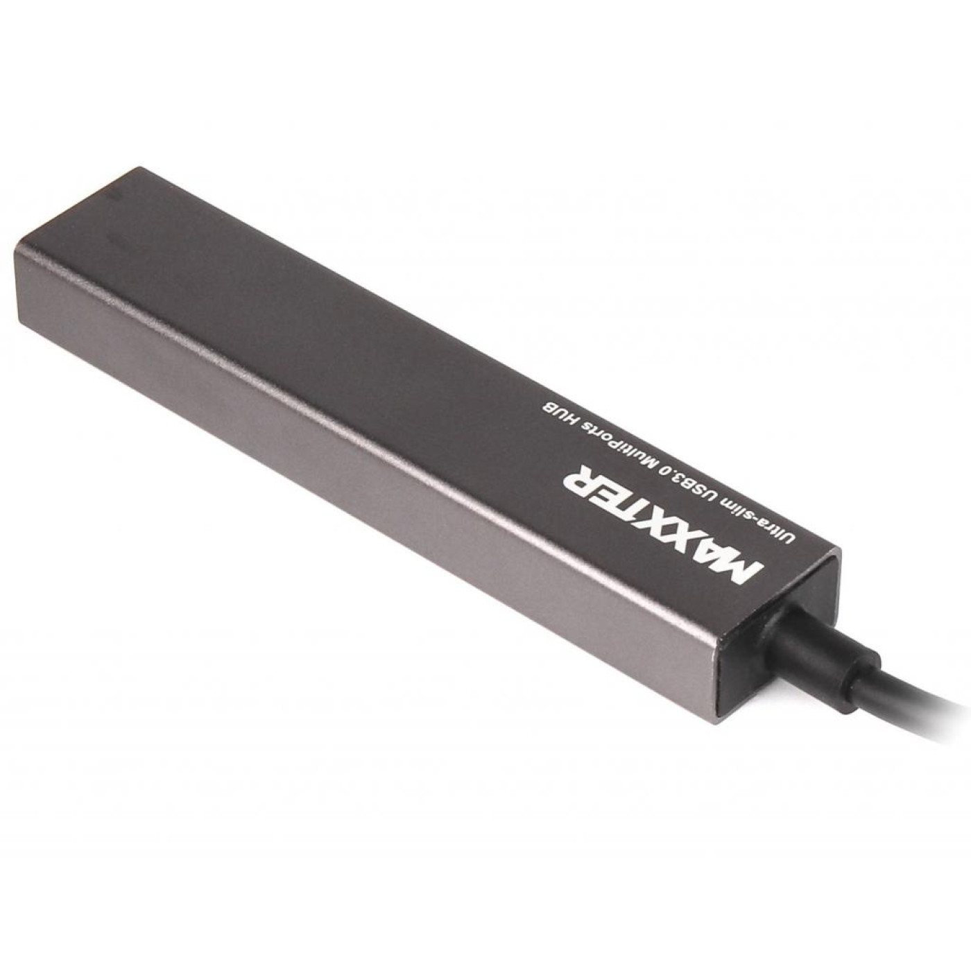 USB-Хаб Maxxter USB 3.0 Type-C HU3С-4P-02 на 4 порти, метал, темно-сирий (HU3С-4P-02)