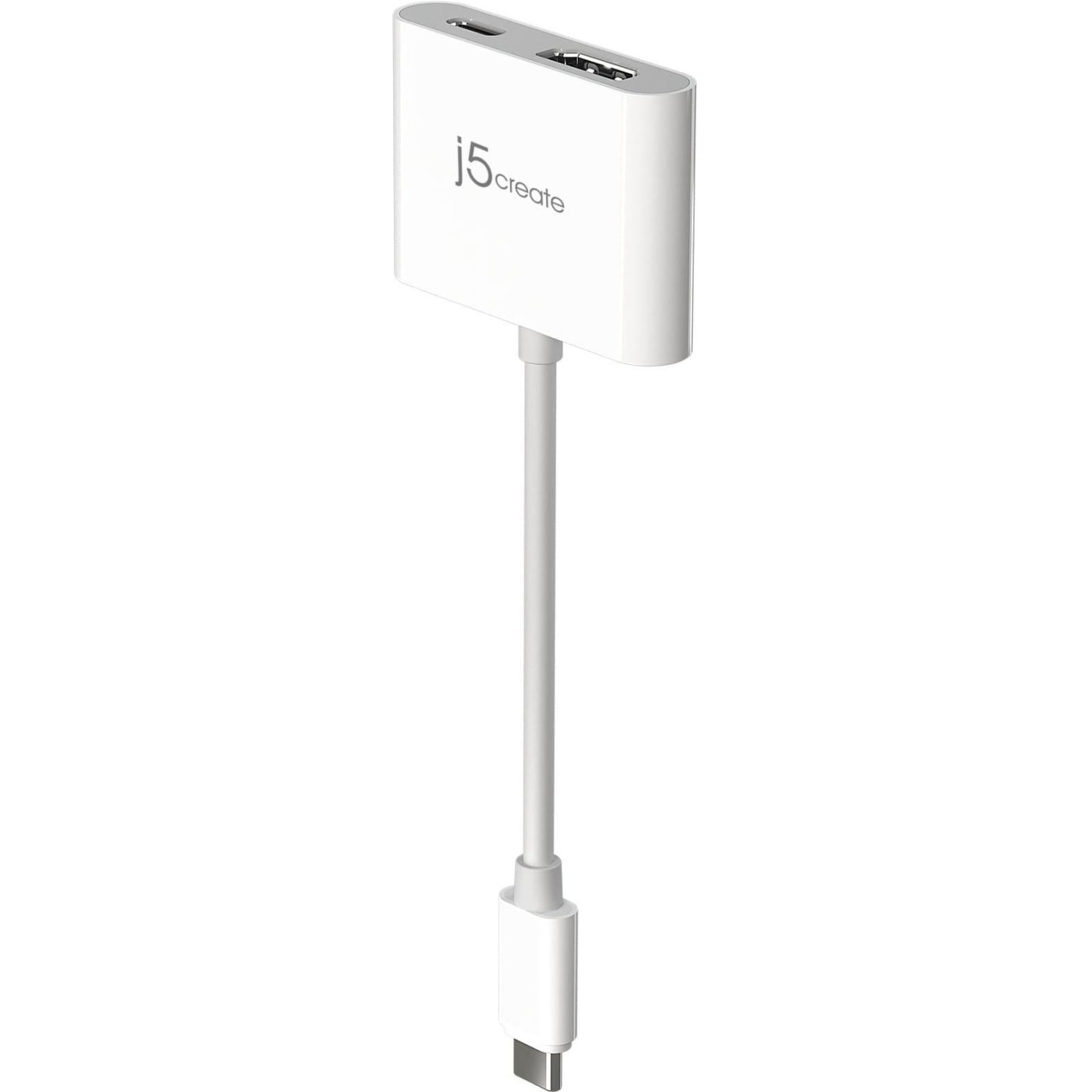 Багатопортовий мультиадаптер J5create JCA152-N, USB-C 2-в-1 білий
