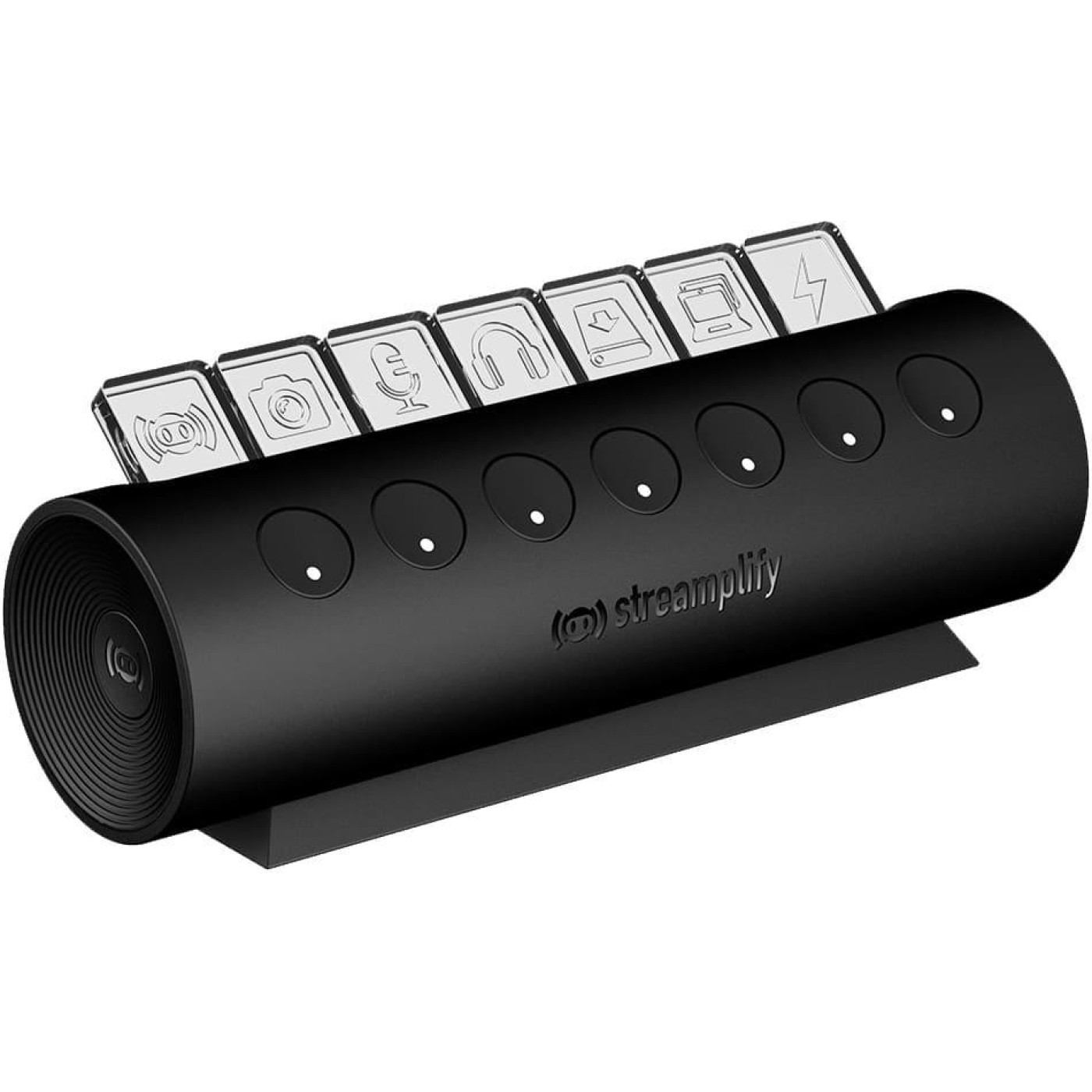 USB-Хаб Streamplify HUB CTRL 7-RGB-EU-F, чорний