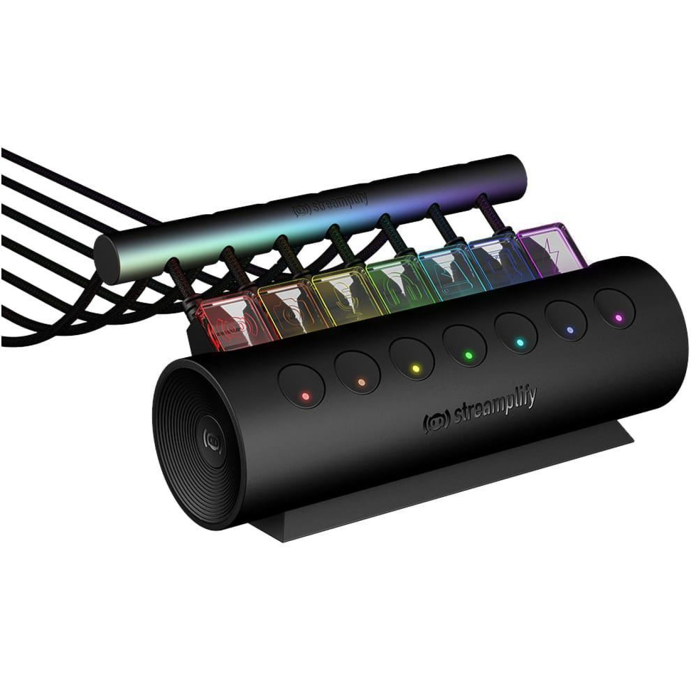 USB-Хаб Streamplify HUB CTRL 7-RGB-EU-F, чорний