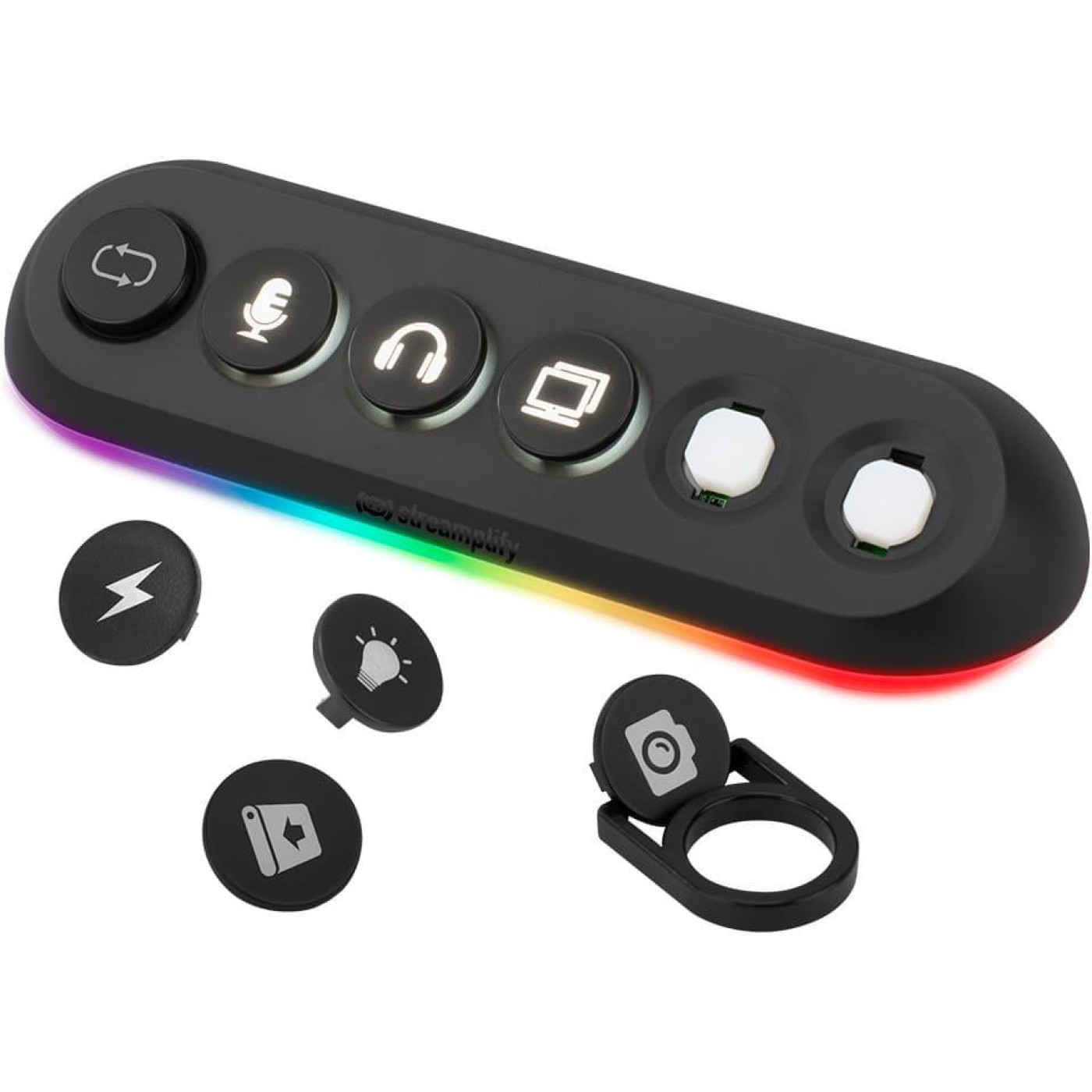 USB-Хаб Streamplify HUB DECK 5-RGB-EU-F, чорний