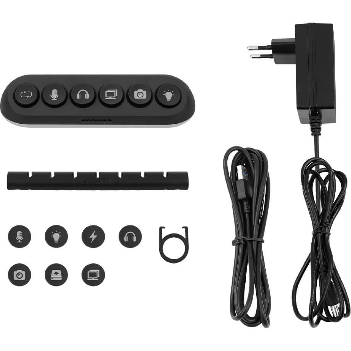 USB-Хаб Streamplify HUB DECK 5-RGB-EU-F, чорний