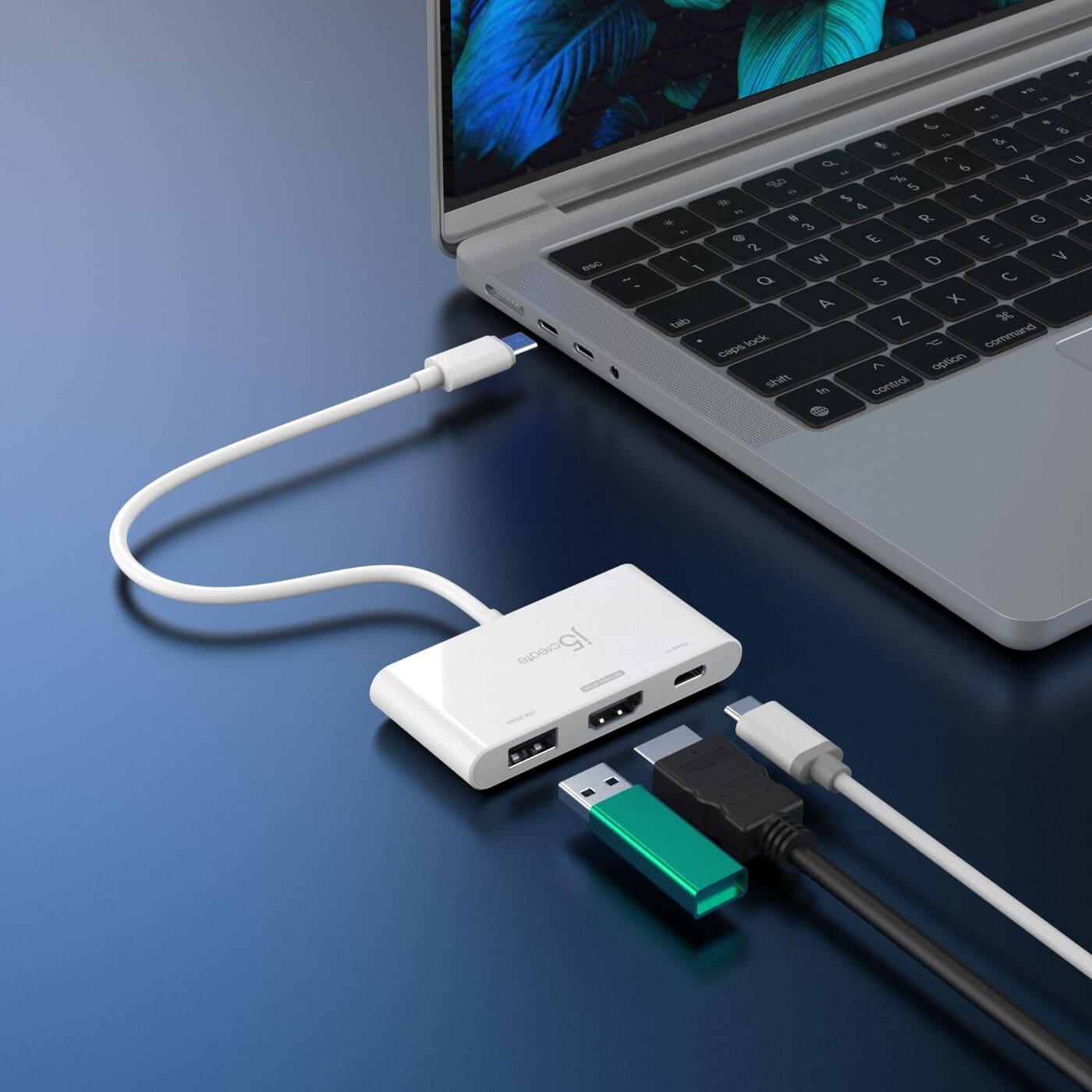 USB-Хаб j5create JCA399-N, USB Type-C 3-в-1 (JCA399-N)