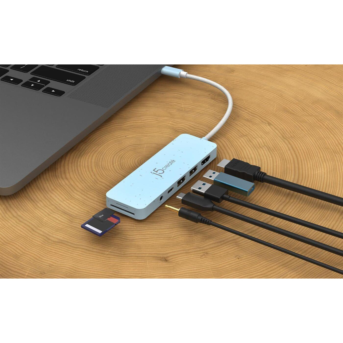 USB-Хаб j5create JCD373EC-N, USB Type-C 6-в-1 (JCD373EC-N)