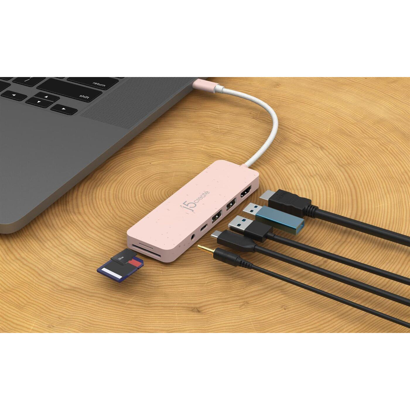 USB-Хаб j5create JCD373ER-N, USB Type-C 6-в-1 (JCD373ER-N)