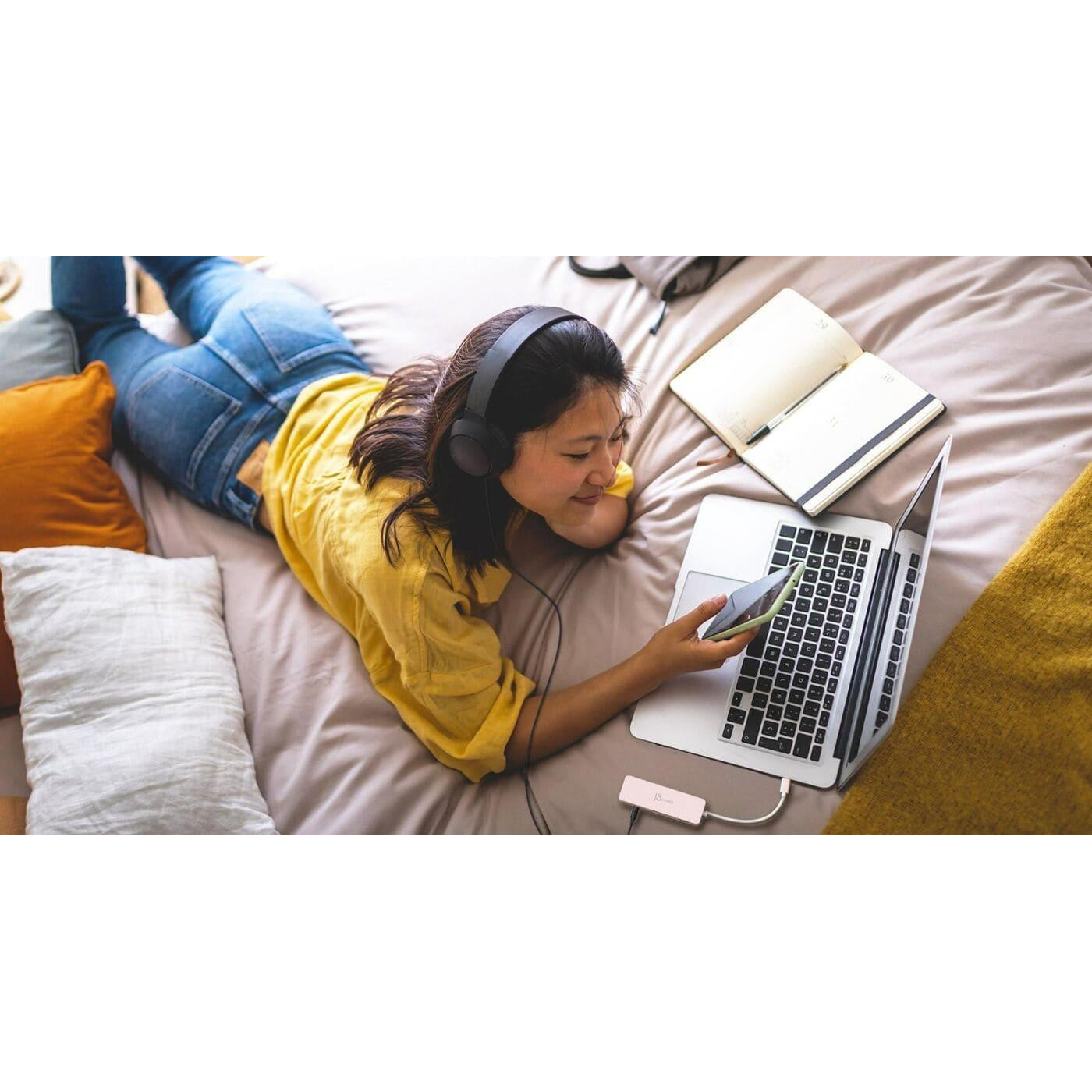 USB-Хаб j5create JCD373EW-N, USB Type-C 6-в-1 (JCD373EW-N)