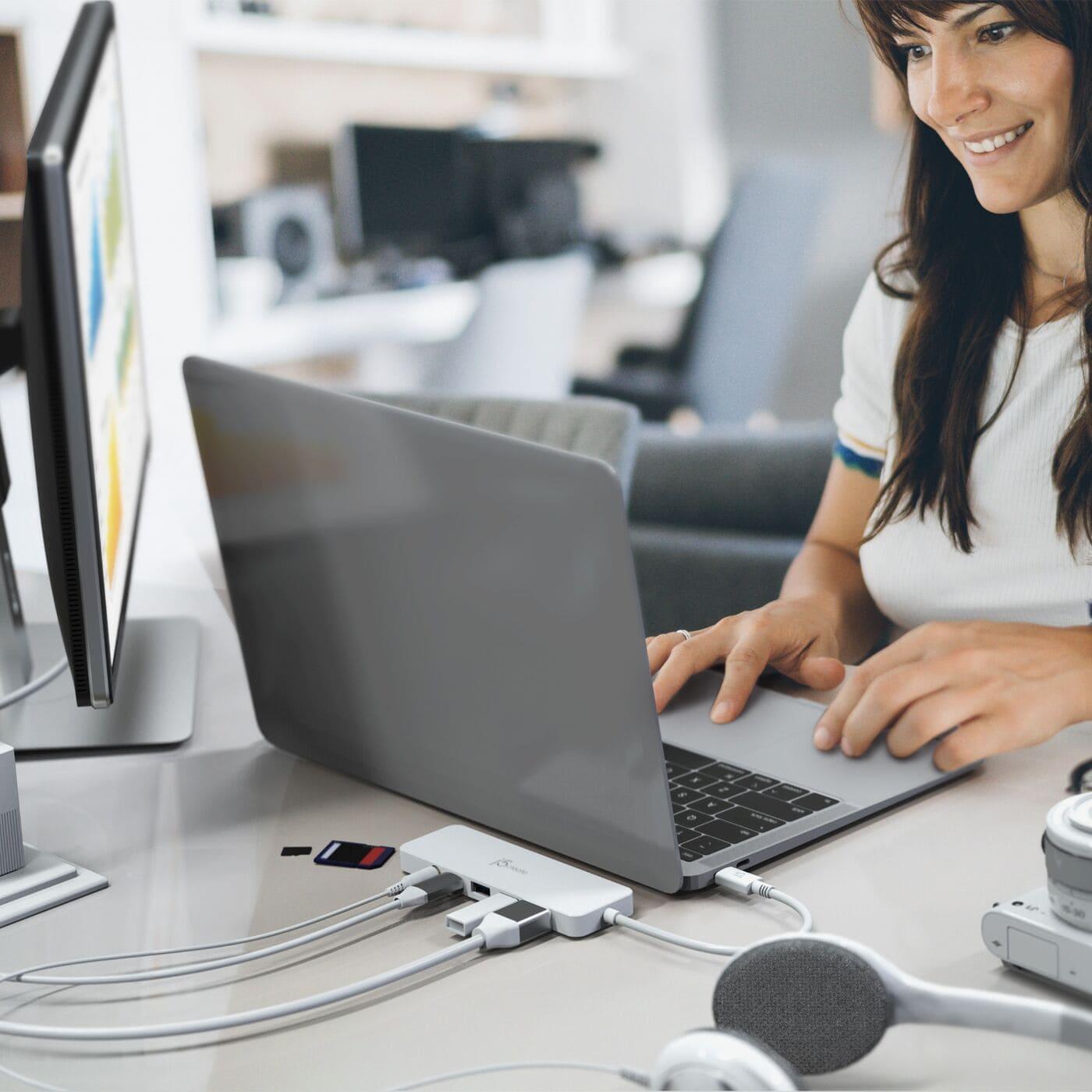 USB-Хаб j5create JCD373-N, USB Type-C 5-в-1 (JCD373-N)