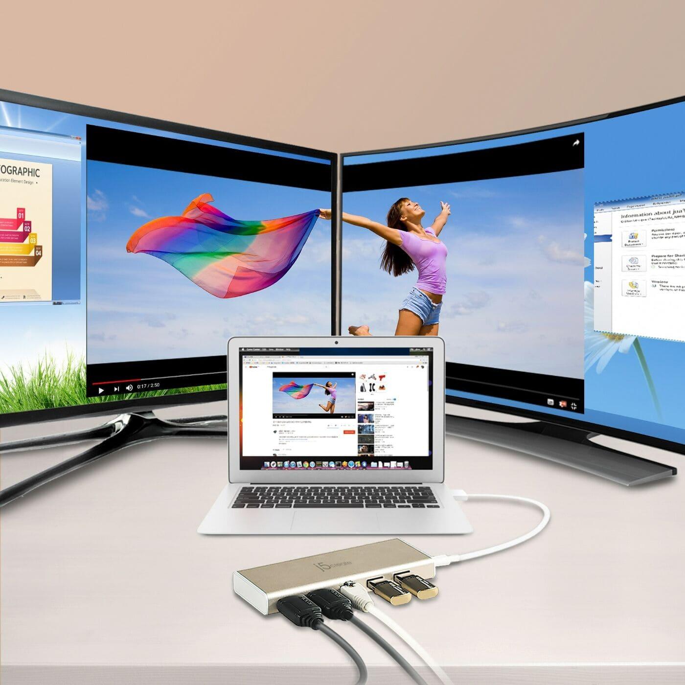 USB-Хаб j5create JCD381-N, Type-C 6-в-1 (JCD381-N)