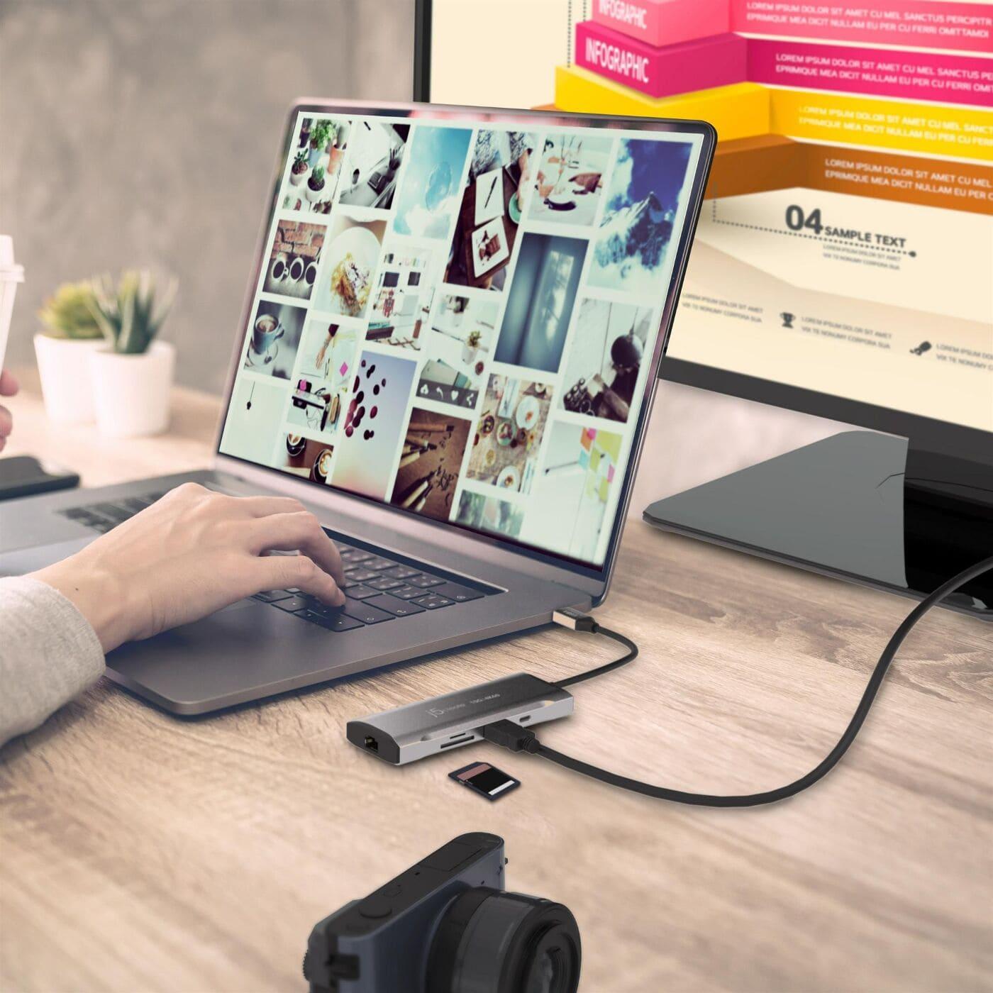 USB-Хаб j5create JCD393-N, USB Type-C 7-в-1 (JCD393-N)