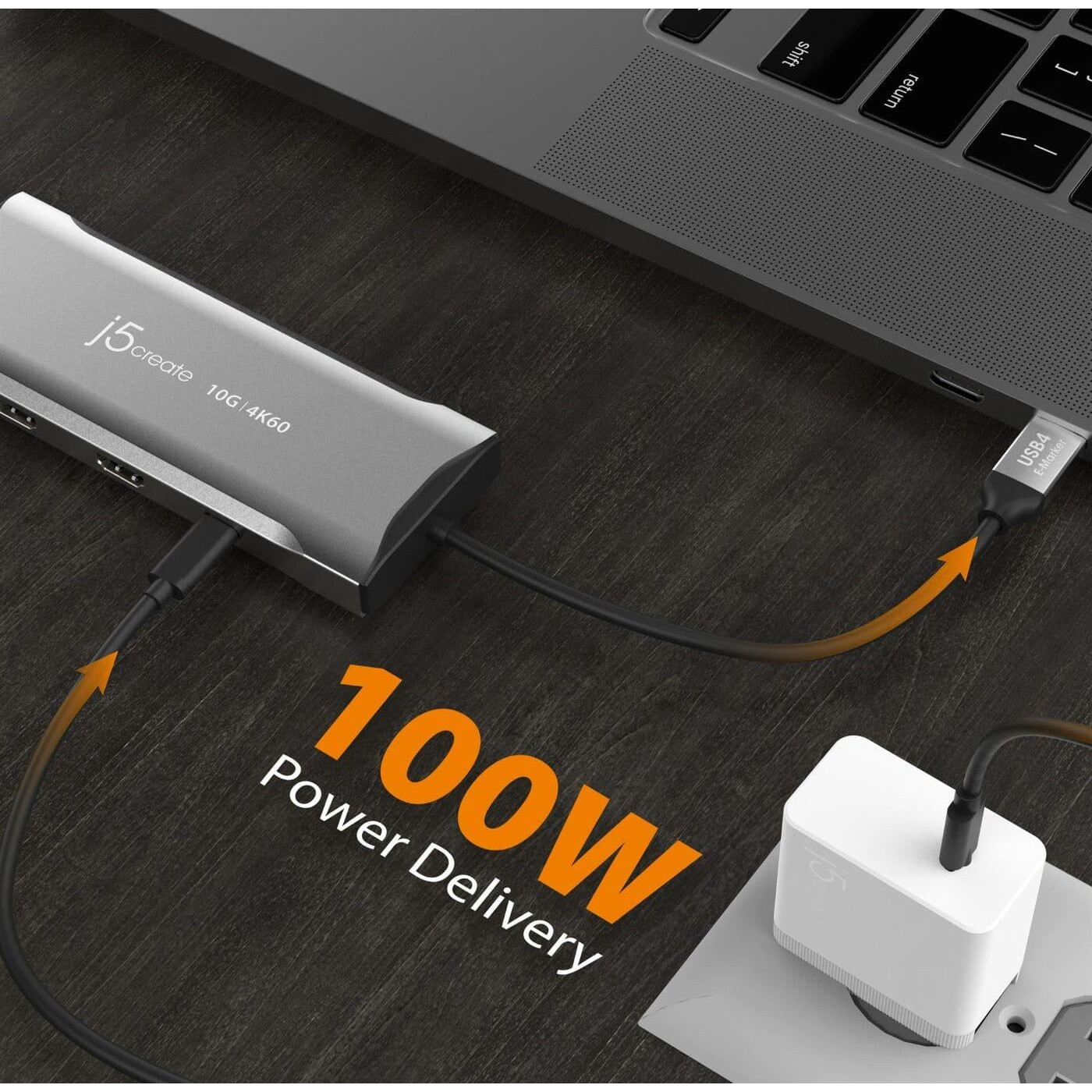 USB-Хаб j5create JCD397-N, USB Type-C 9-в-1 (JCD397-N)