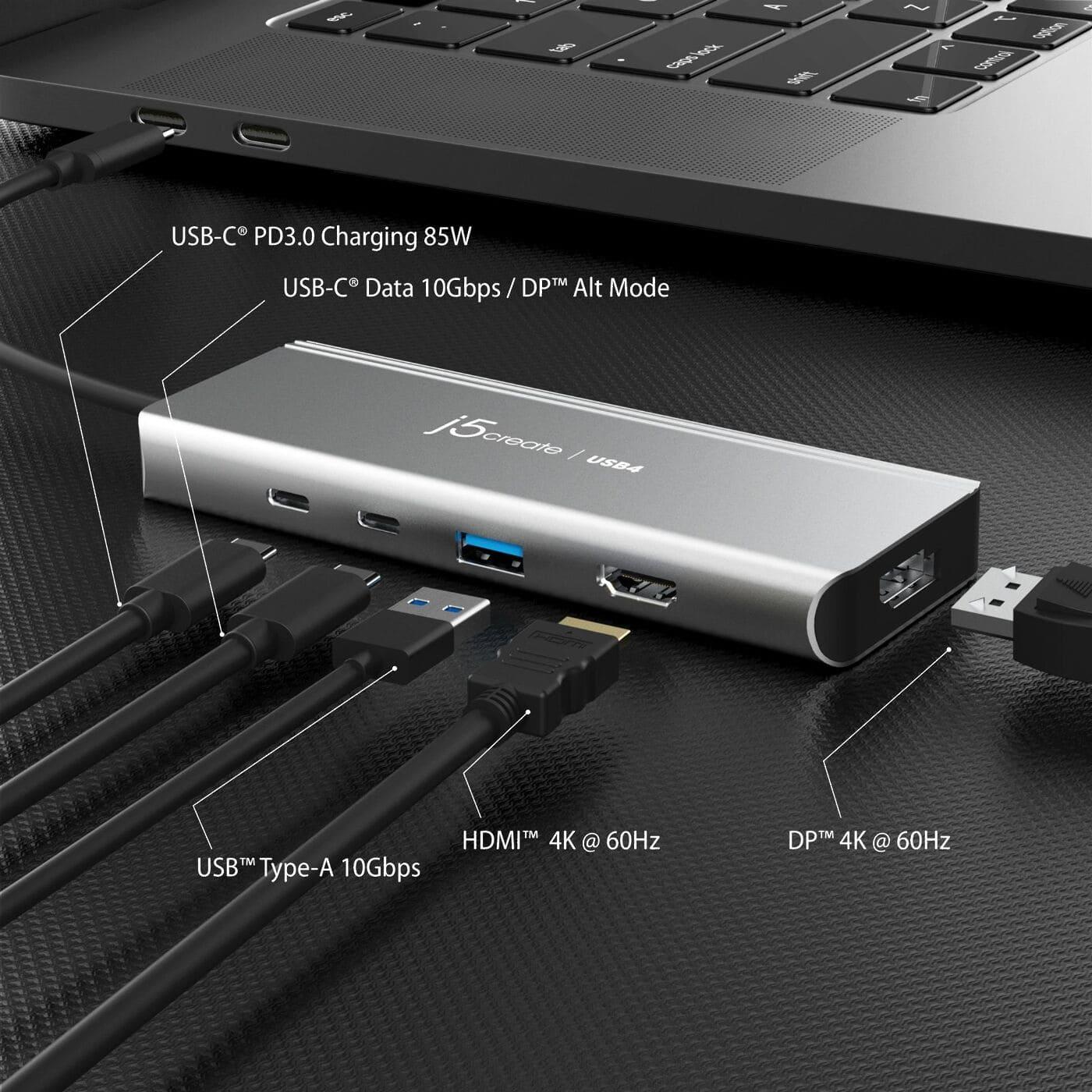 USB-Хаб j5create JCD401-N, USB-C 7-в-1 (JCD401-N)