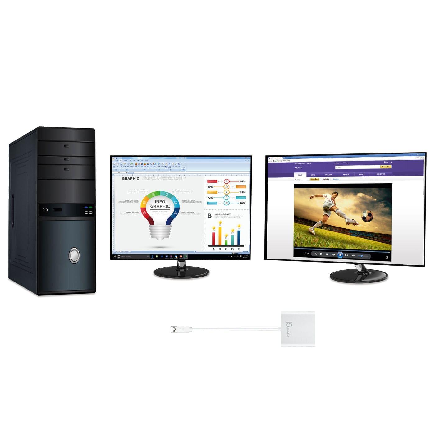 USB-Хаб j5create JUA365-N USB-A на 2xHDMI (JUA365-N)