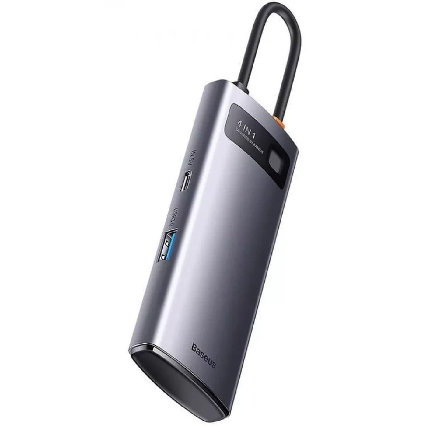 USB-Хаб Baseus Metal Gleam Series 4-in-1 (4xUSB3.0) gray (WKWG070013)