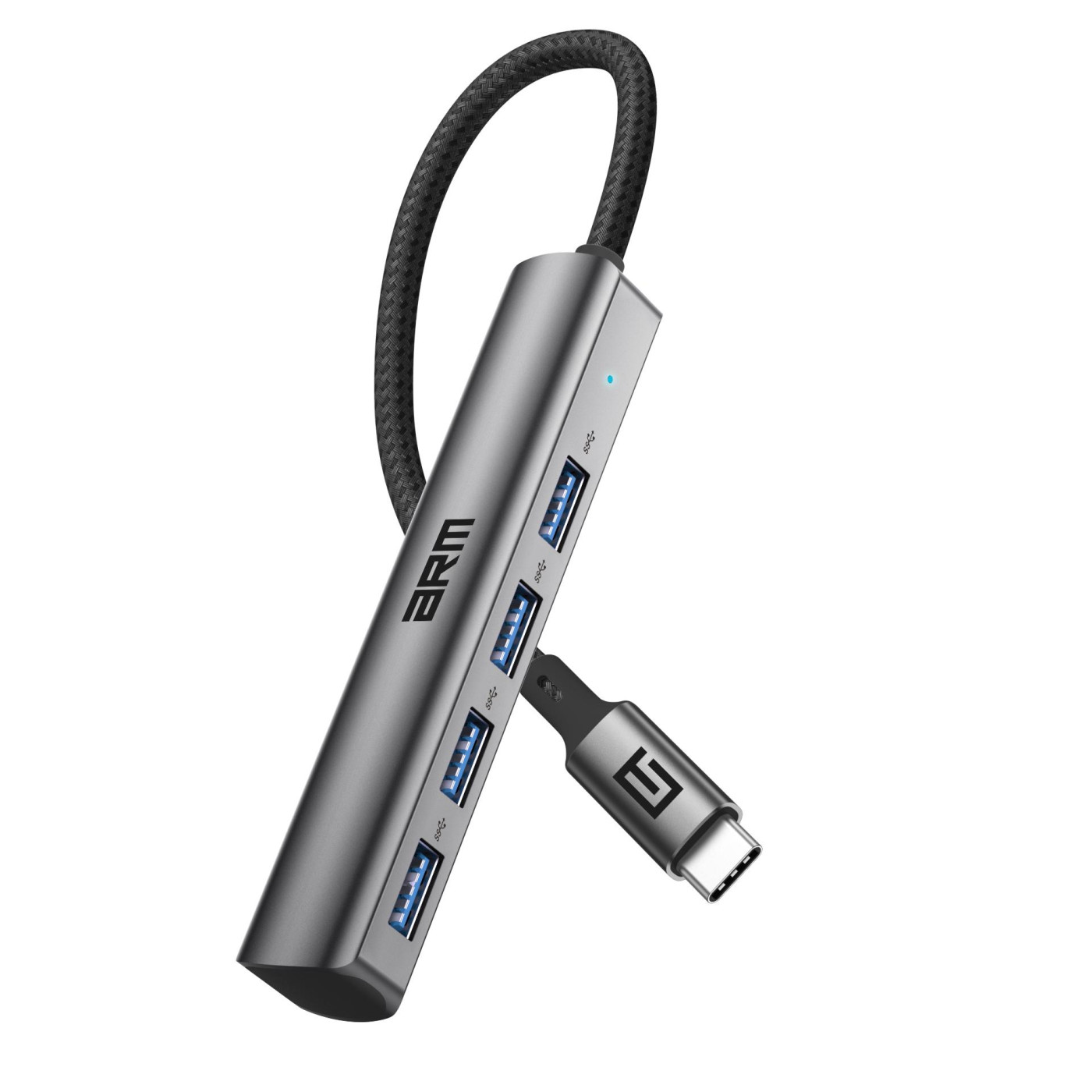 Хаб USB-C ArmorStandart Type-C to 4USB Grey (ARM69364)