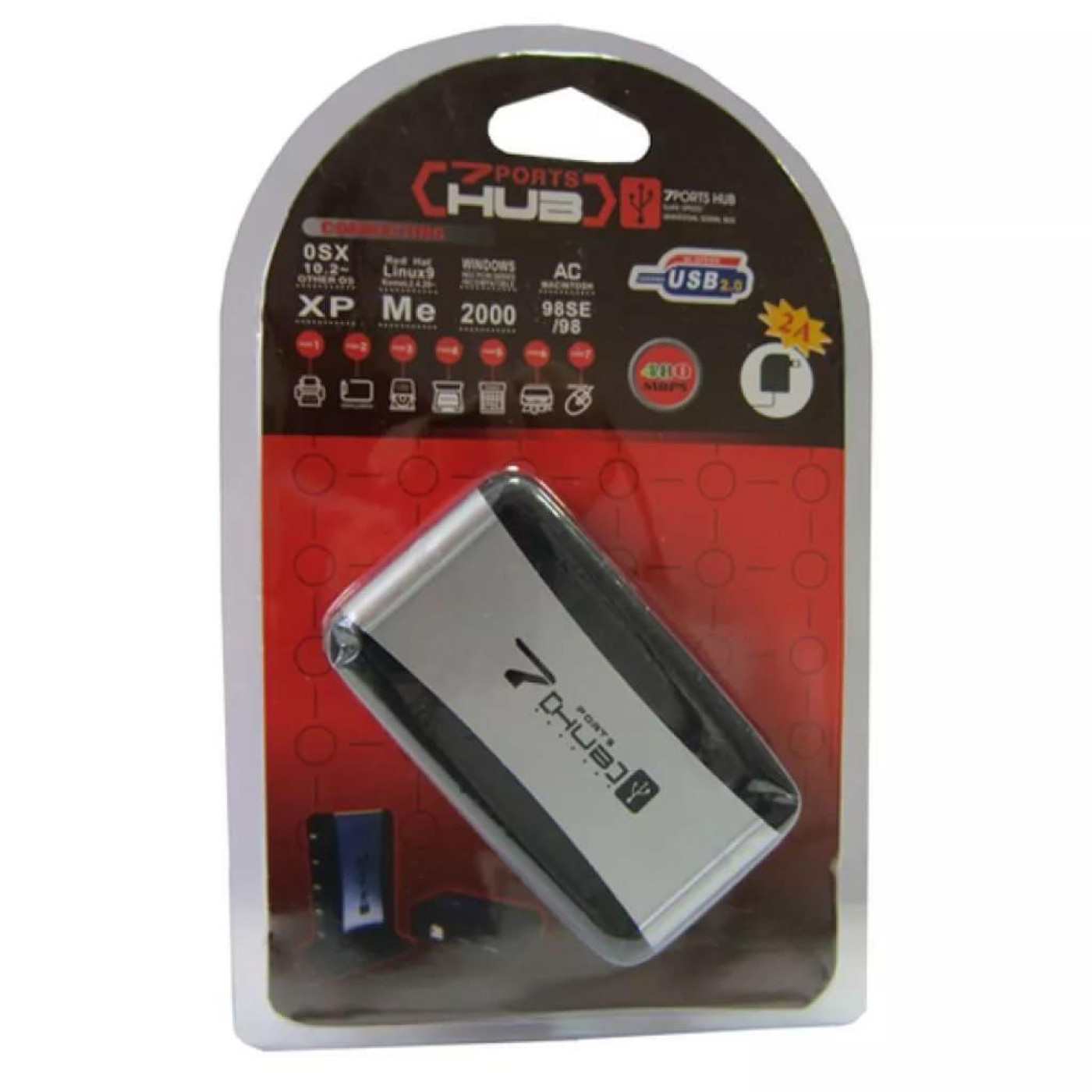 USB-Хаб Lapara USB 7 портов USB 2.0 с блоком питания (LA-UH7315)