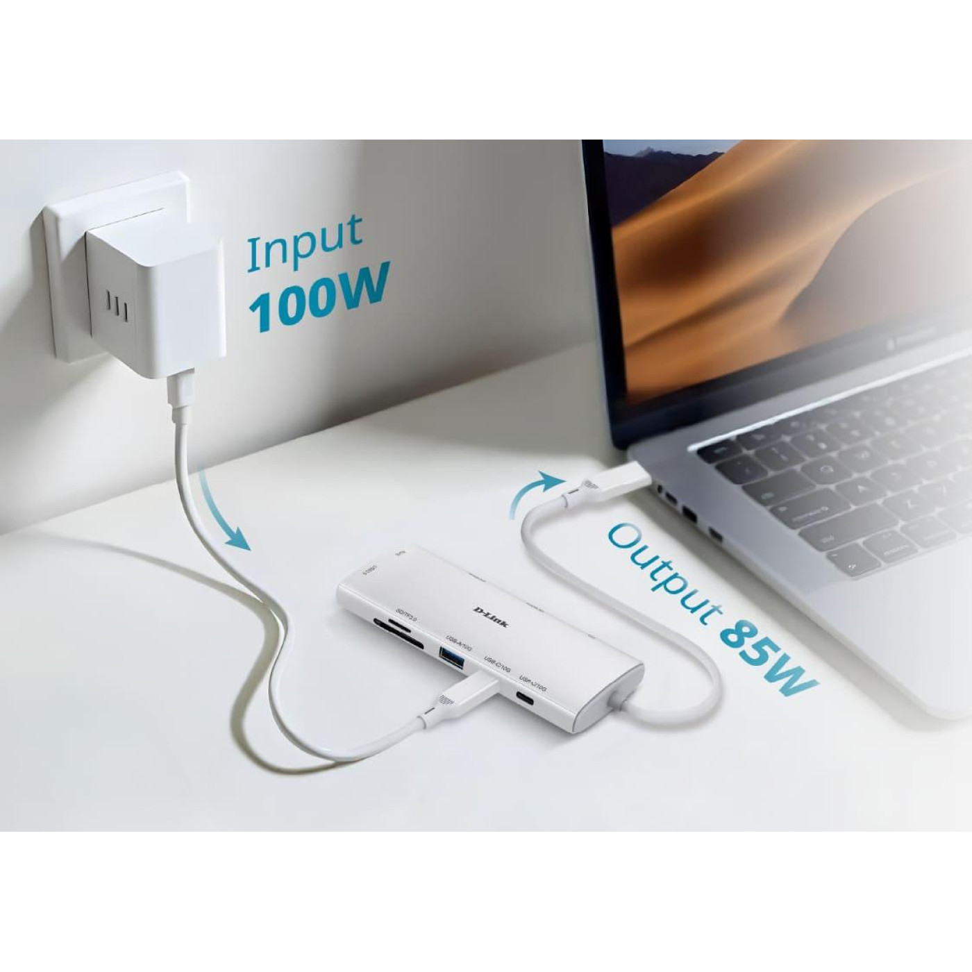 USB-Хаб D-Link USB-С Хаб DUP-A01 10in1 2xHDMI, 1xGE, 2xUSB-C, 1xUSB-A 3.1, 1xUSB-A 3.0, 1xSD, 1xmicroSD, 1xUSB-C PD (DUP-A01)