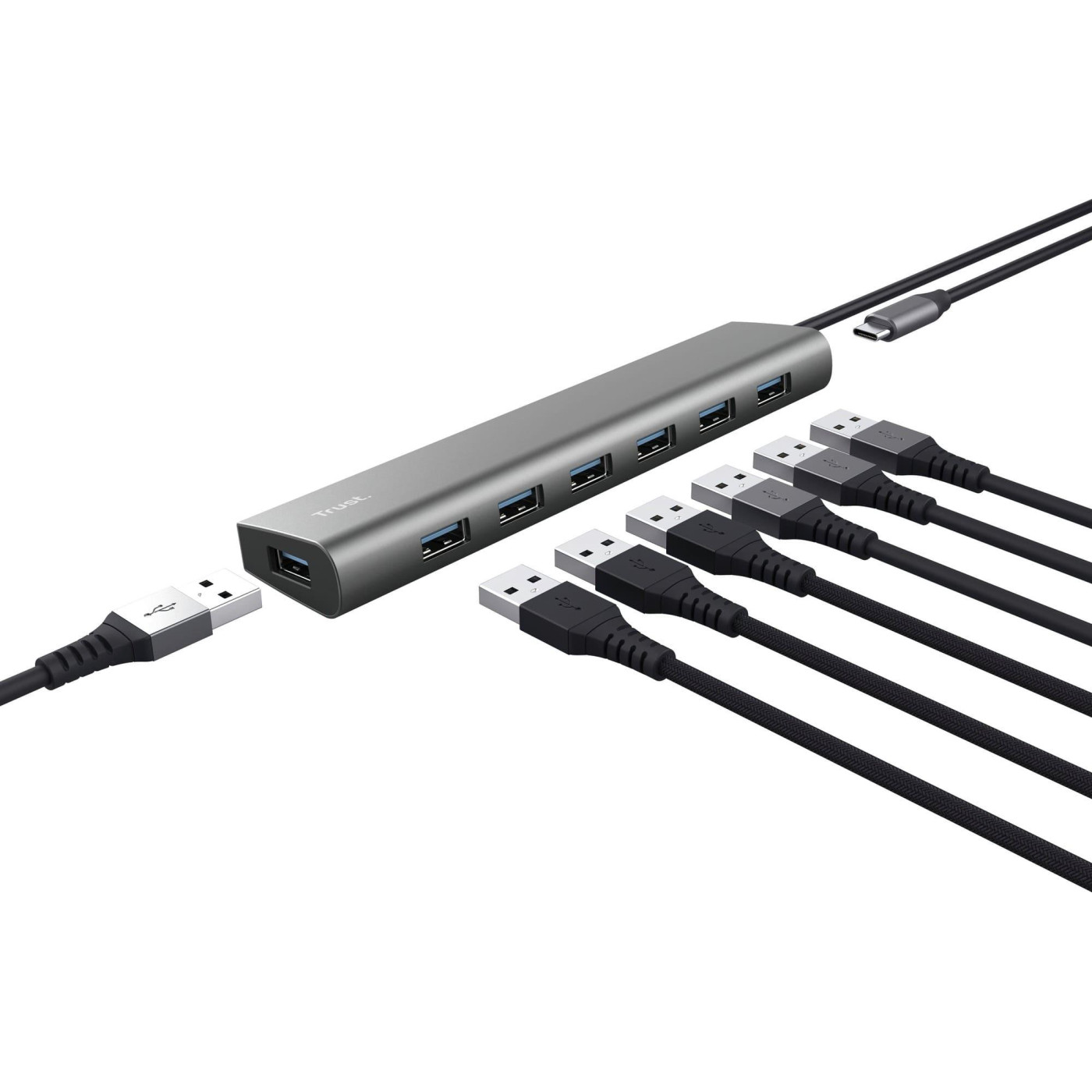 USB-Хаб Trust USB-хаб DALYX 7-IN-1 USB-A 3.2 ALUMINIUM (24967_TRUST)