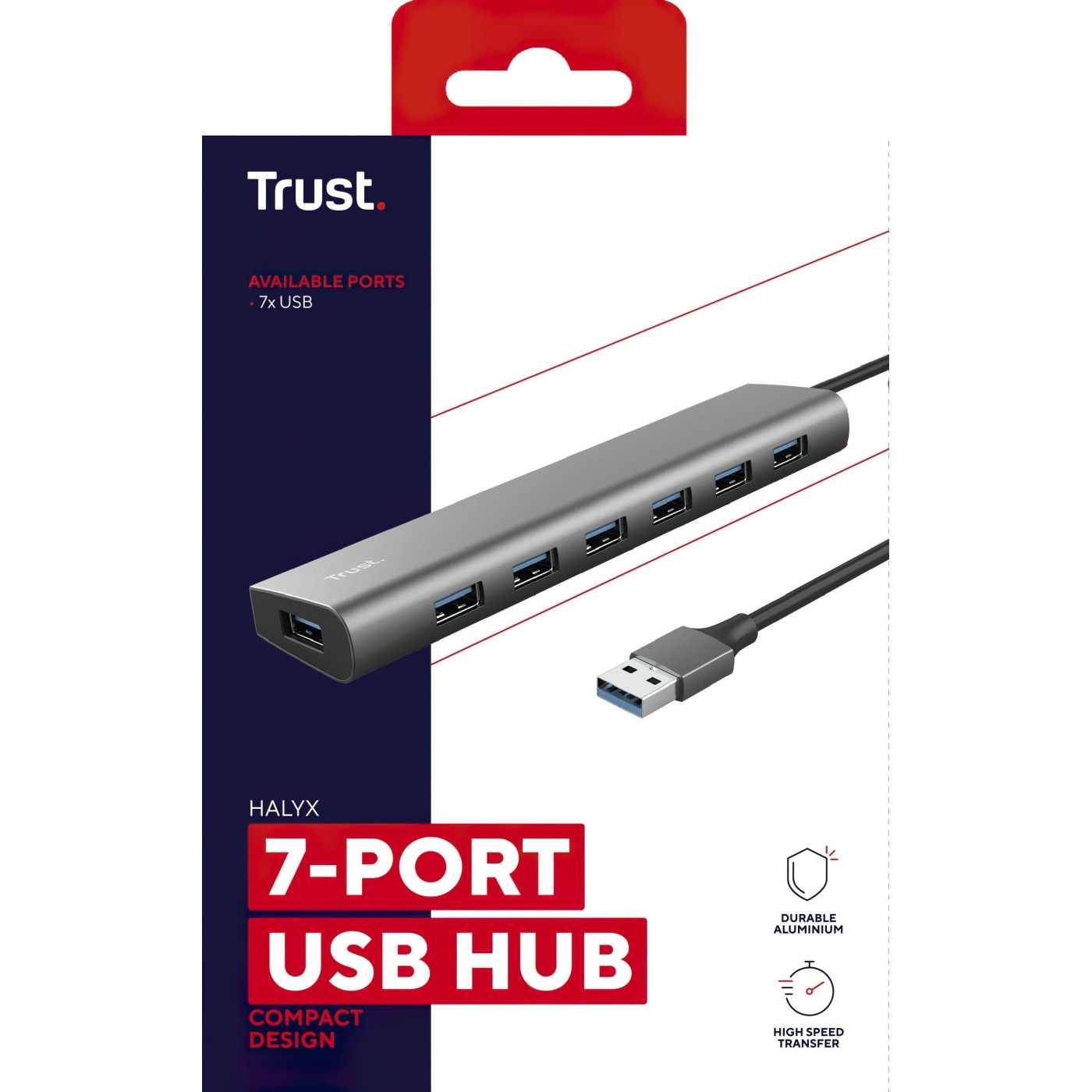 USB-Хаб Trust USB-хаб DALYX 7-IN-1 USB-A 3.2 ALUMINIUM (24967_TRUST)