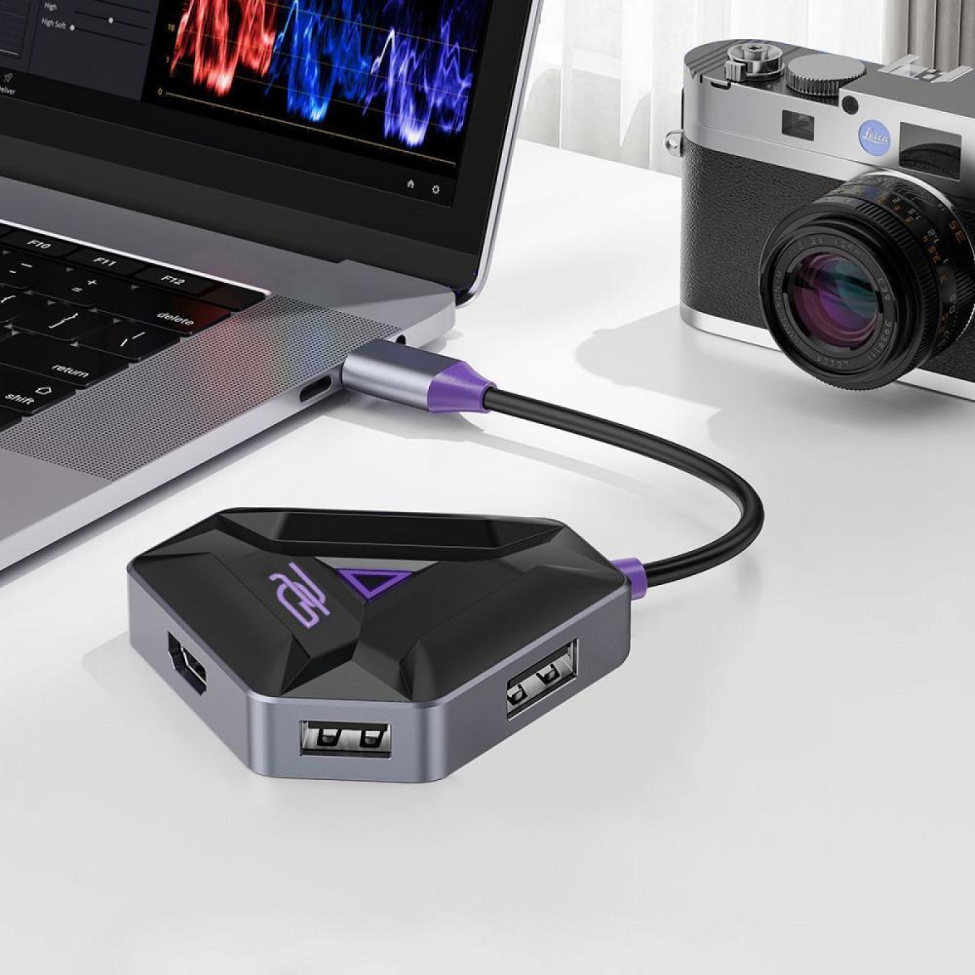 USB-Хаб Type-C-Хаб Proove Gaming Spectre (2*USB3.0 + Type-C + PD100W + HDMI) dark gray (HBPG10221205)