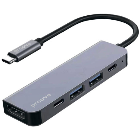 USB-Хаб Proove Type-C-Хаб Arc Link 5 in 1 (2*Type-C + 2*USB3.0 + HDMI) silver (HBAL00010604)