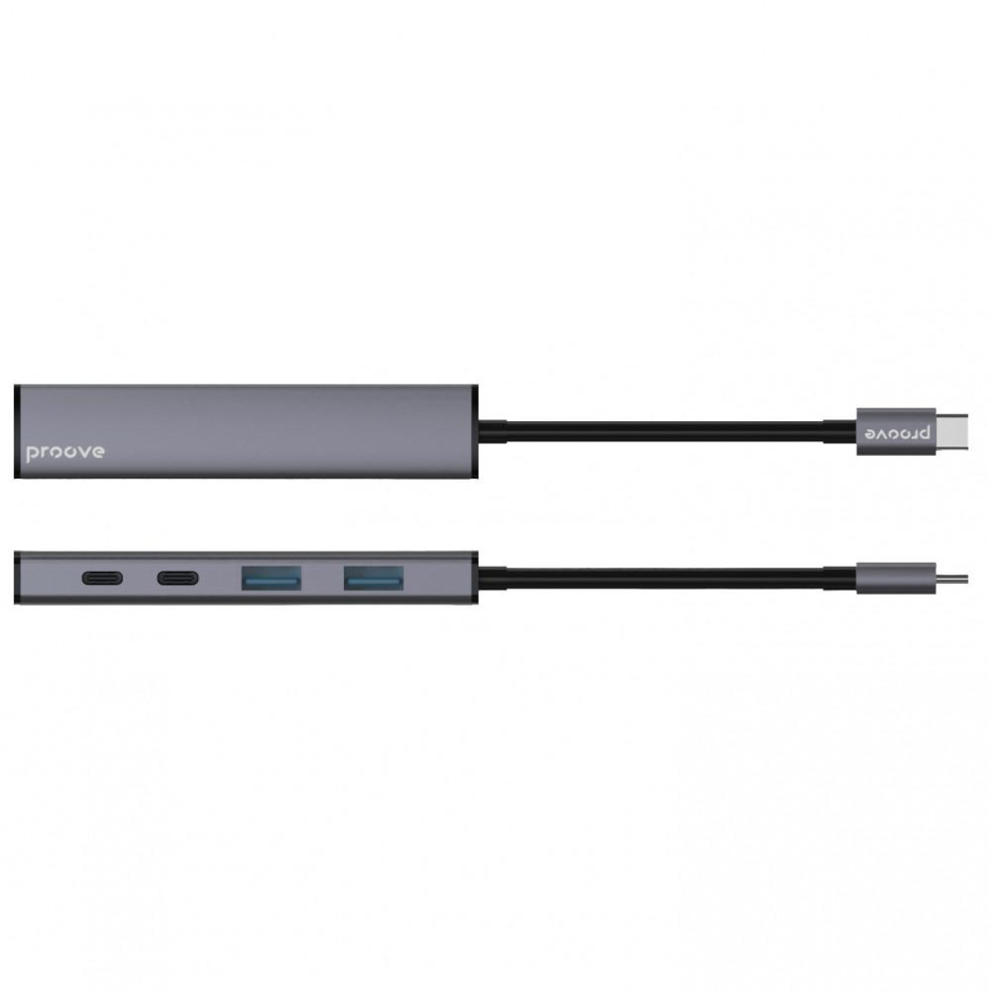 USB-Хаб Proove Type-C-Хаб Arc Link 5 in 1 (2*USB + 3*Type-C) silver (HBAL00222024)