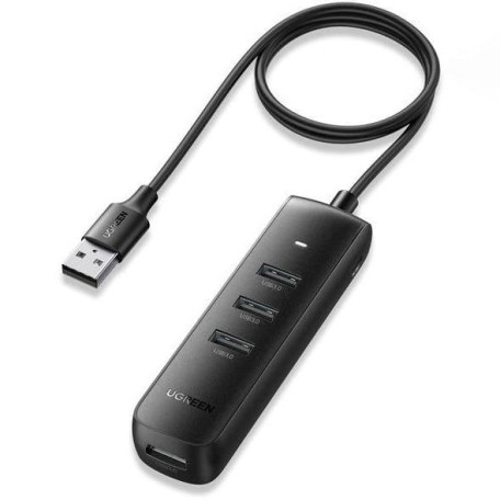 USB-Хаб Ugreen USB-хаб CM416 USB 3.0 4-Port Hub 1m Black (80657)