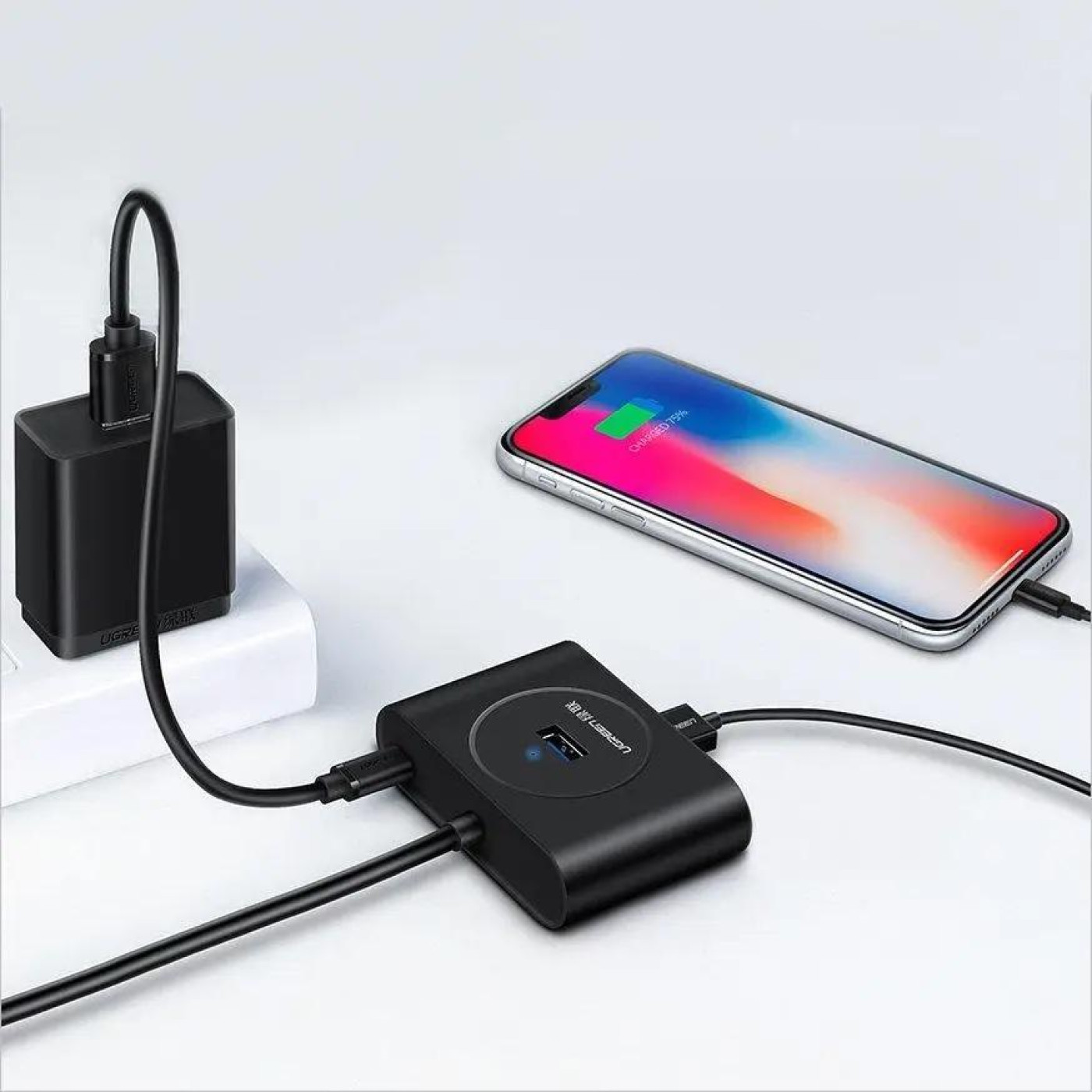 USB-Хаб Ugreen USB 3.0 Hub 0.5m (Black) (UGR-20290)