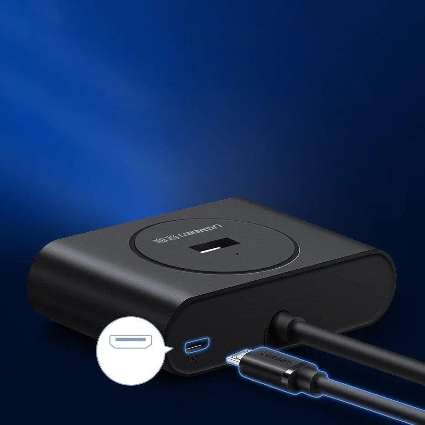 USB-Хаб Ugreen USB 3.0 Hub 0.5m (Black) (UGR-20290)